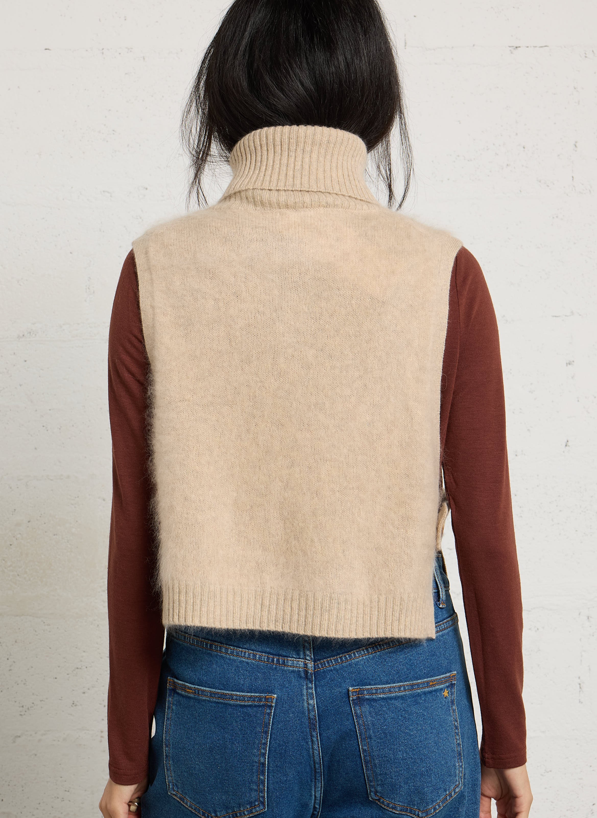 Pull droit en laine reine MAISON 123 Gris