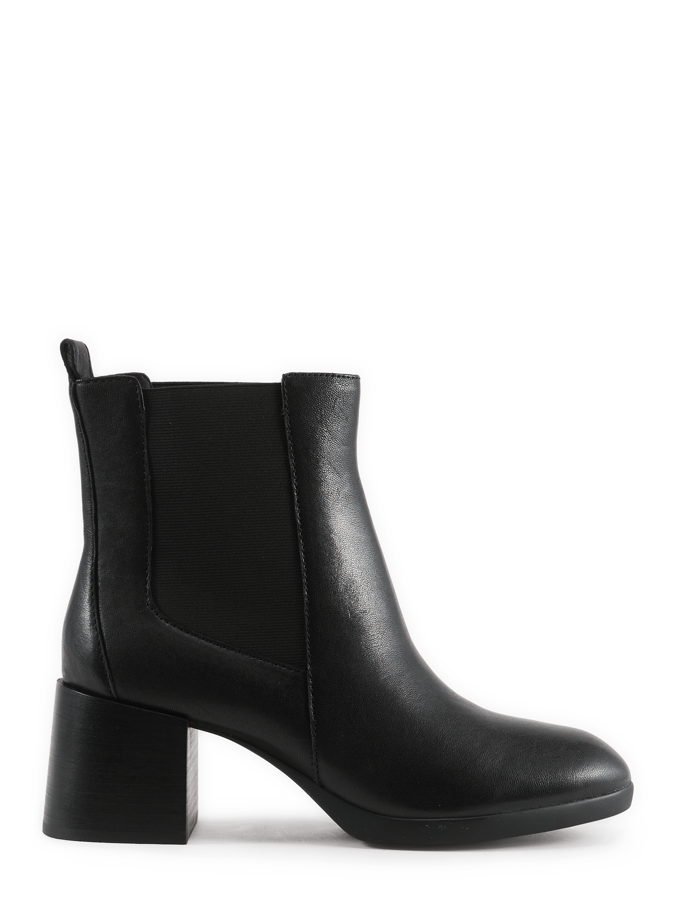 WALK PLEASURE 55T mixed leather ankle boots GEOX Black
