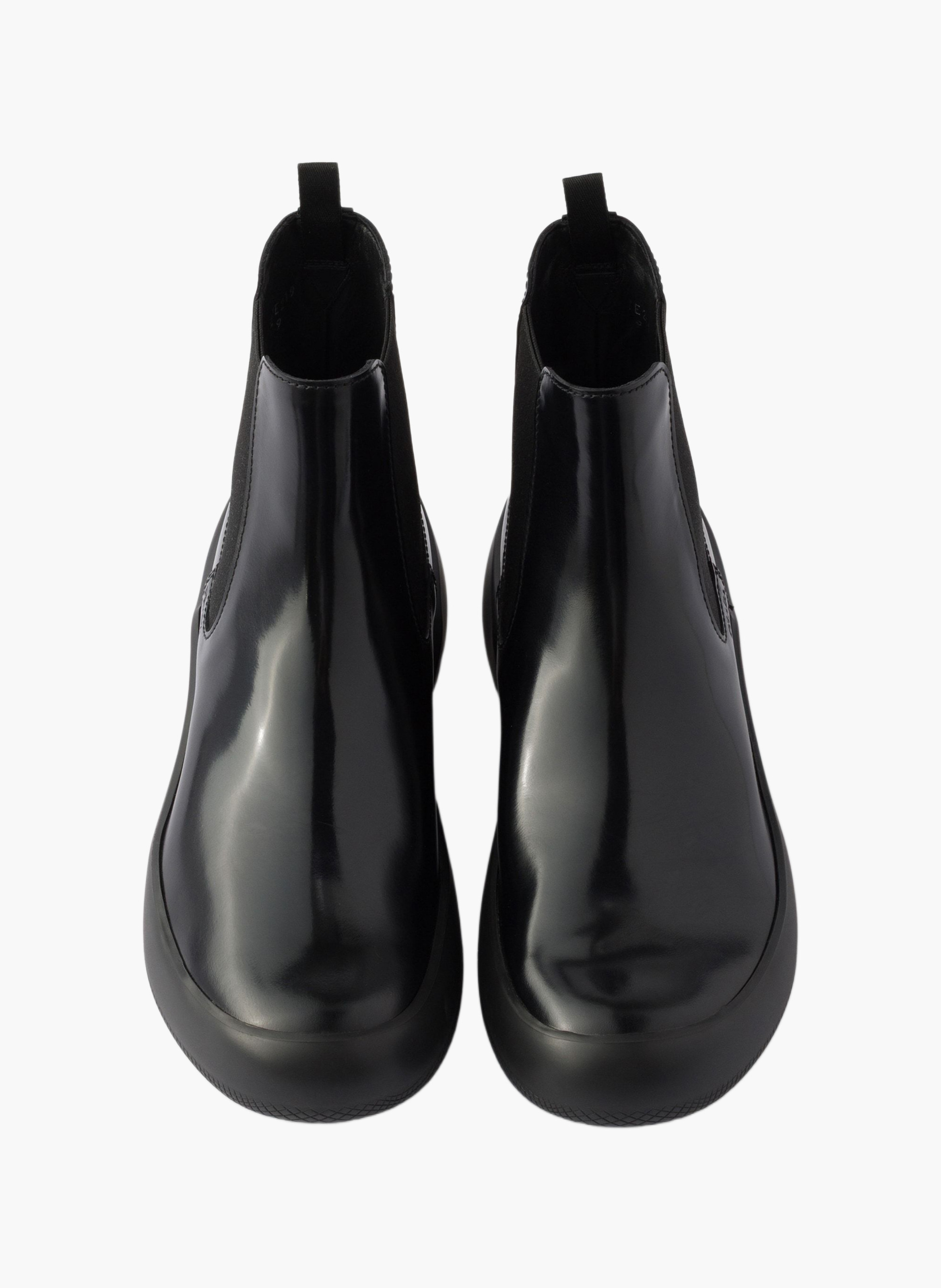 Bottines chelsea en cuir brossé PRADA Noir