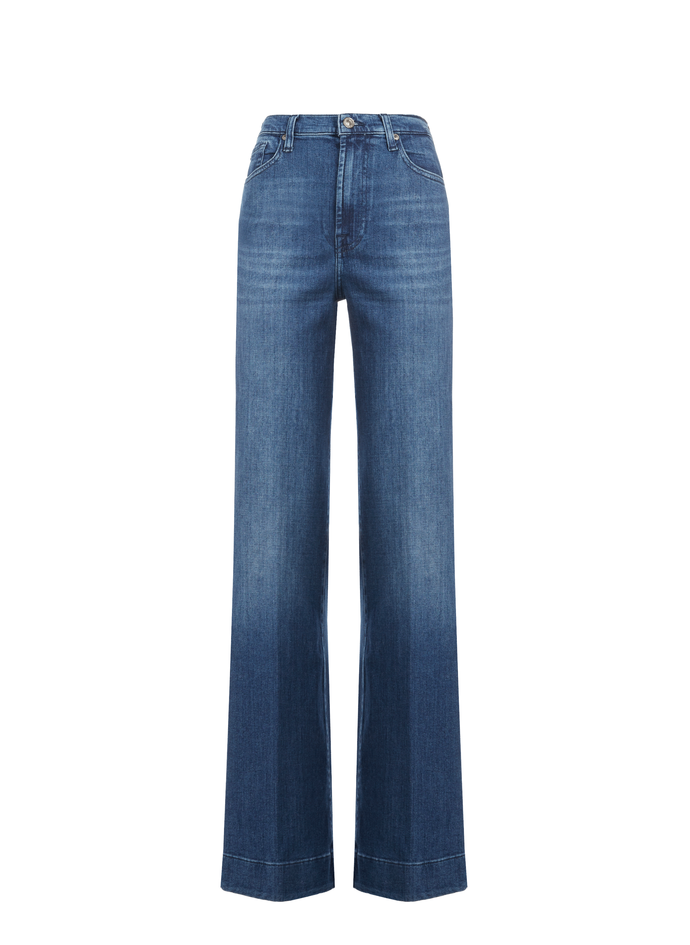 Jean taille haute en coton