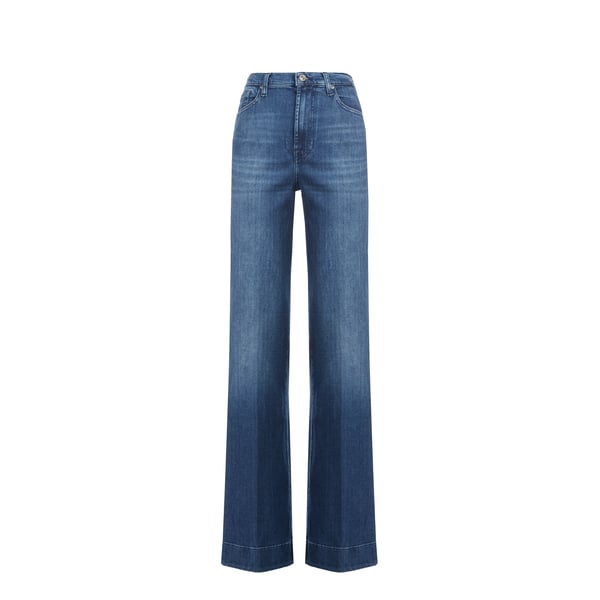 Jean taille haute en coton