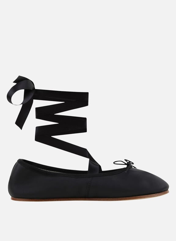 Ballerines à lacets en cuir sophia Noir by REPETTO REPETTO Ballerines à lacets en cuir sophia Noir