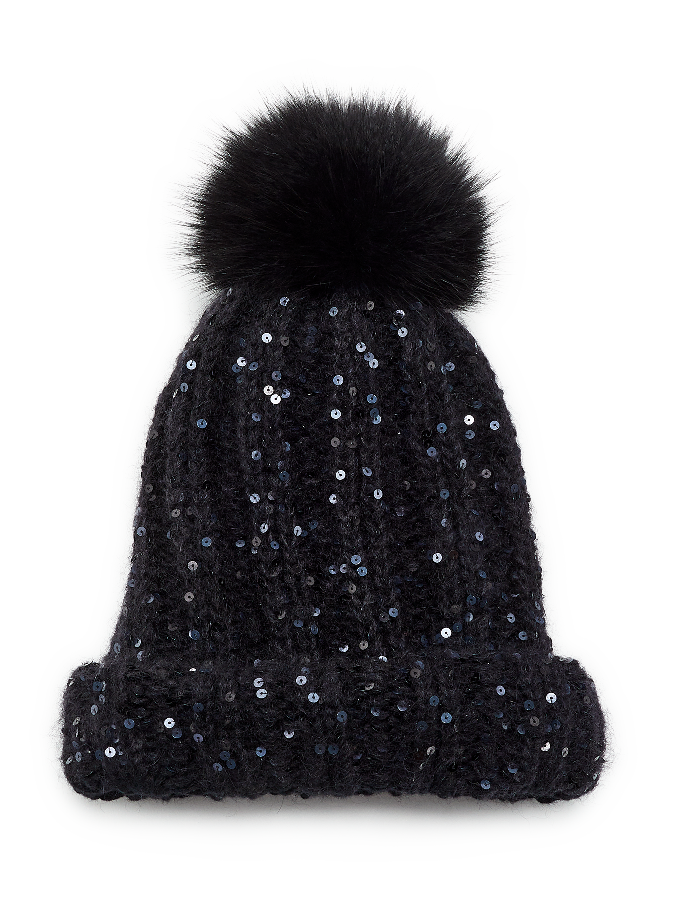 Bonnet à sequins en cachemire