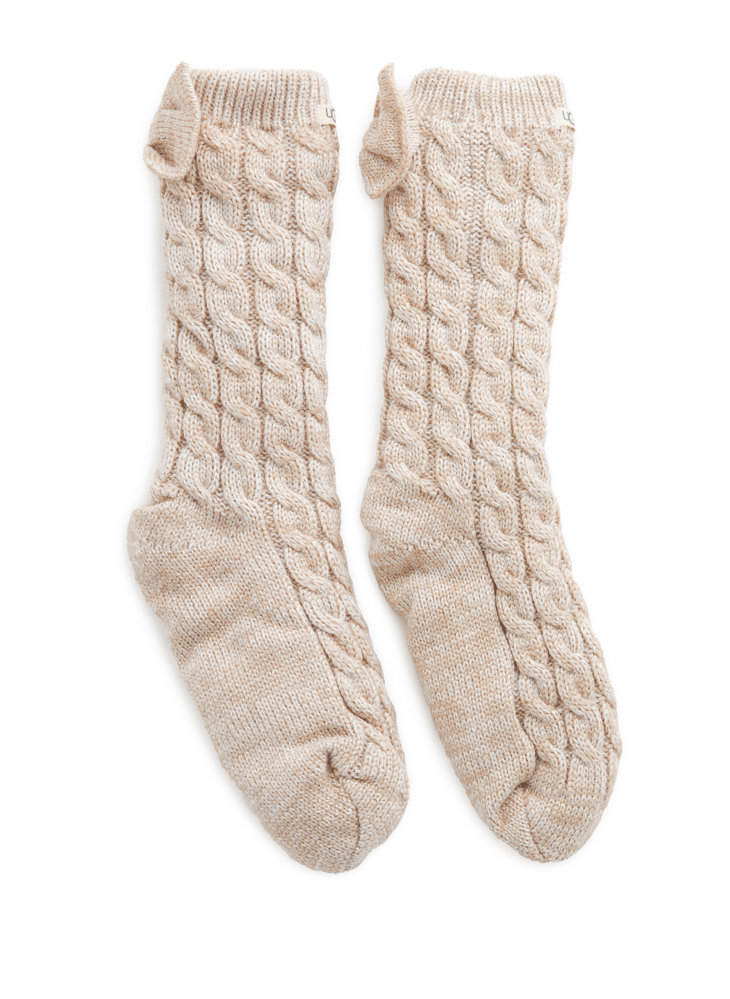 Chaussettes hautes en maille fourrées