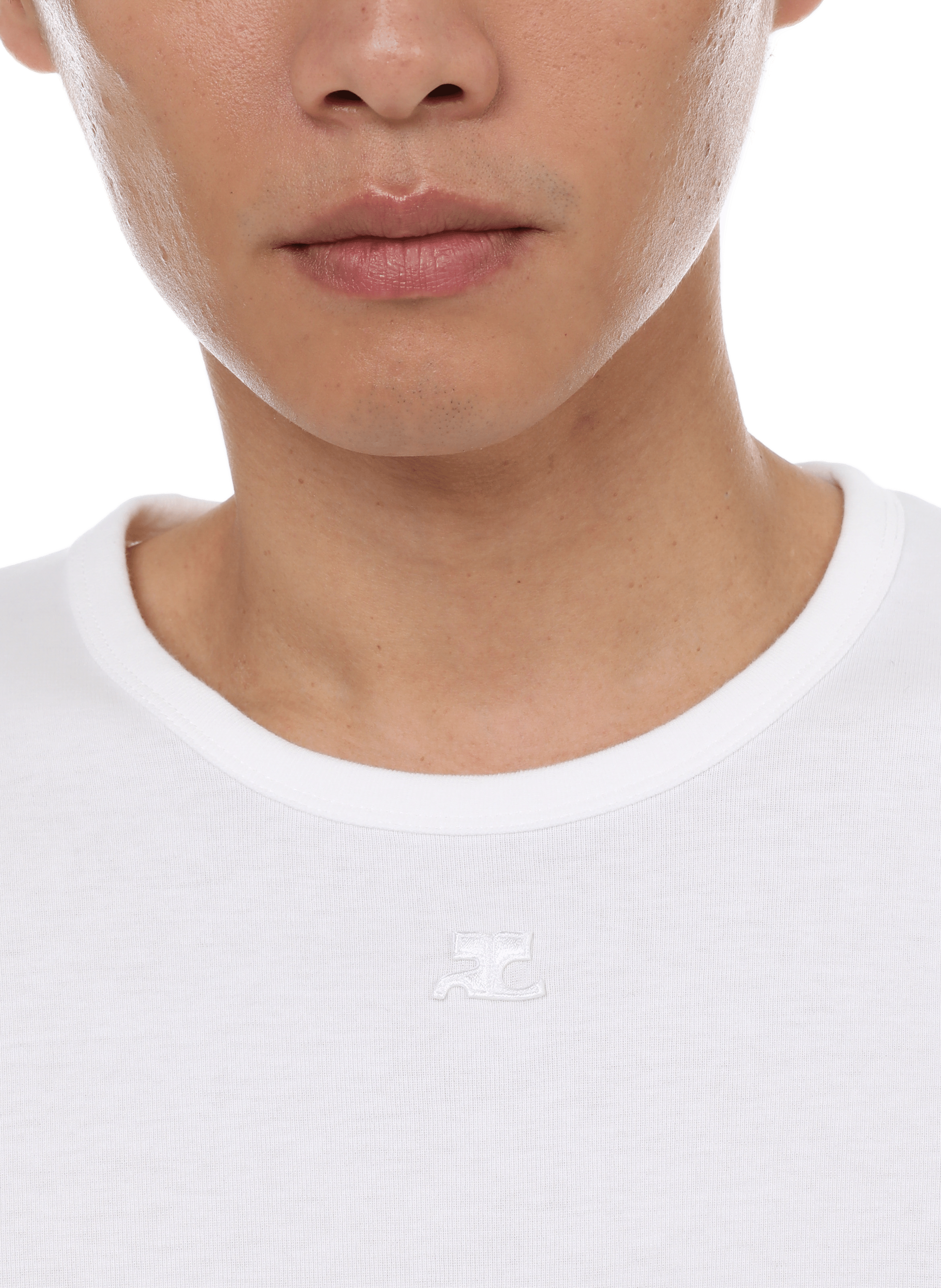 Cotton T-shirt COURRÈGES Beige