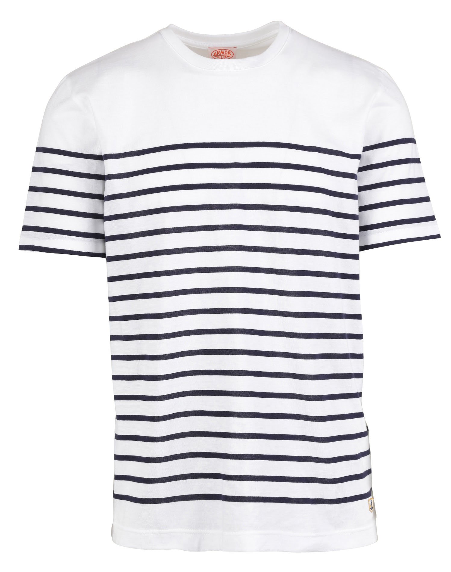 Tee-shirt col rond regular-fit en coton ARMOR-LUX Blanc