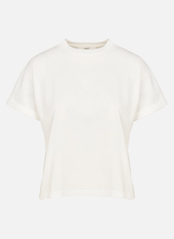 Tee-shirt droit col rond en coton rosie Blanc by BA&SH BA&SH Tee-shirt droit col rond en coton rosie Blanc