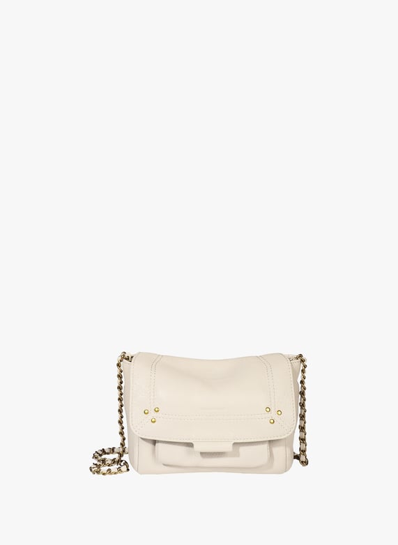 Sac à bandoulière Lulu S en cuir | Beige by JÉRÔME DREYFUSS Sac à bandoulière Lulu S en cuir Beige