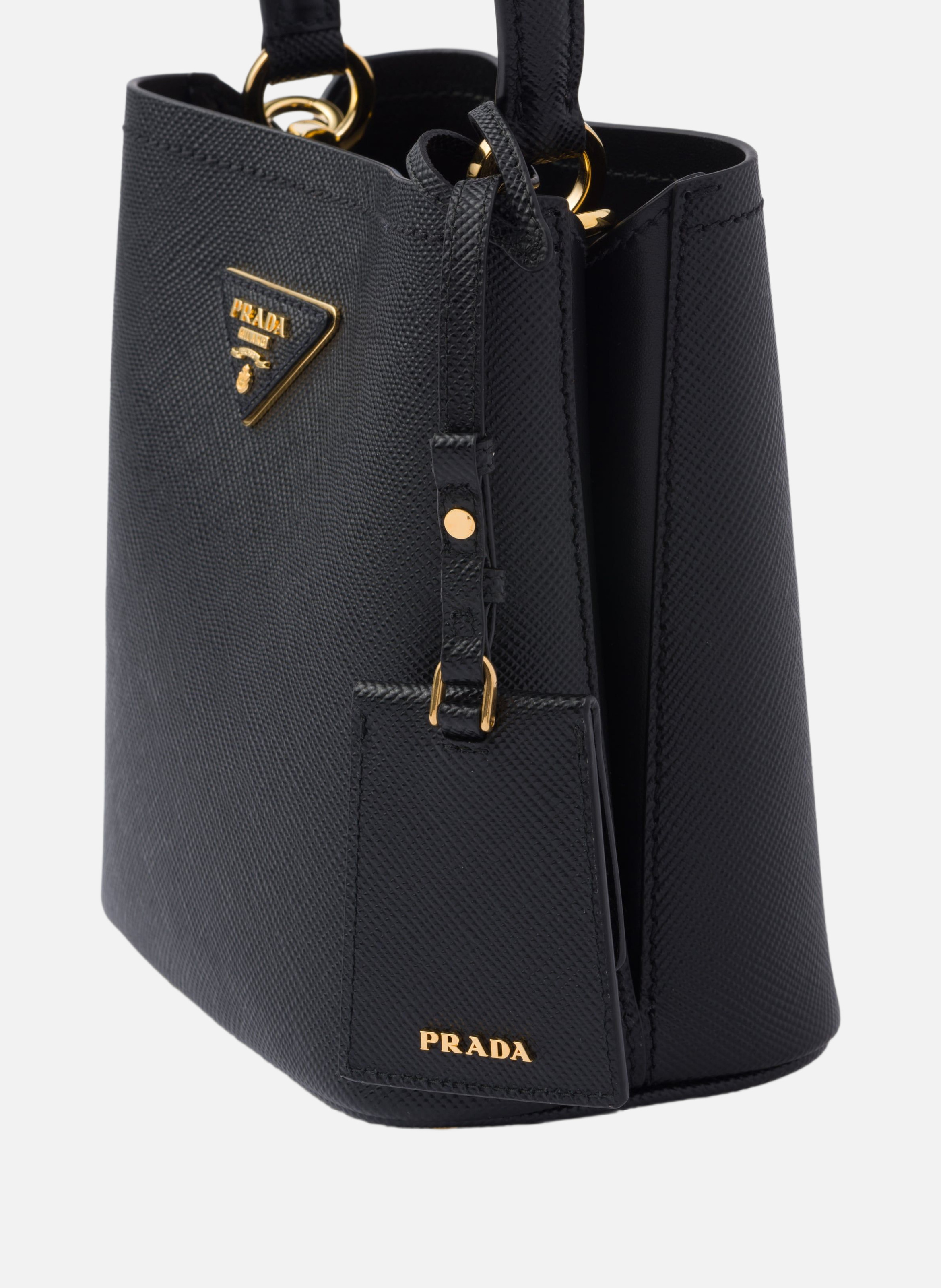 Petit sac prada panier en cuir saffiano PRADA Noir