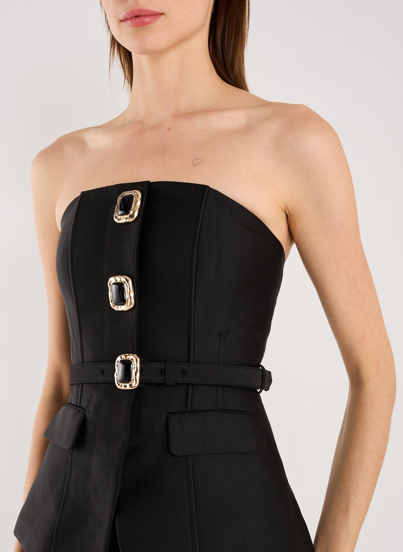 Strapless Jumpsuit SELF PORTRAIT Black