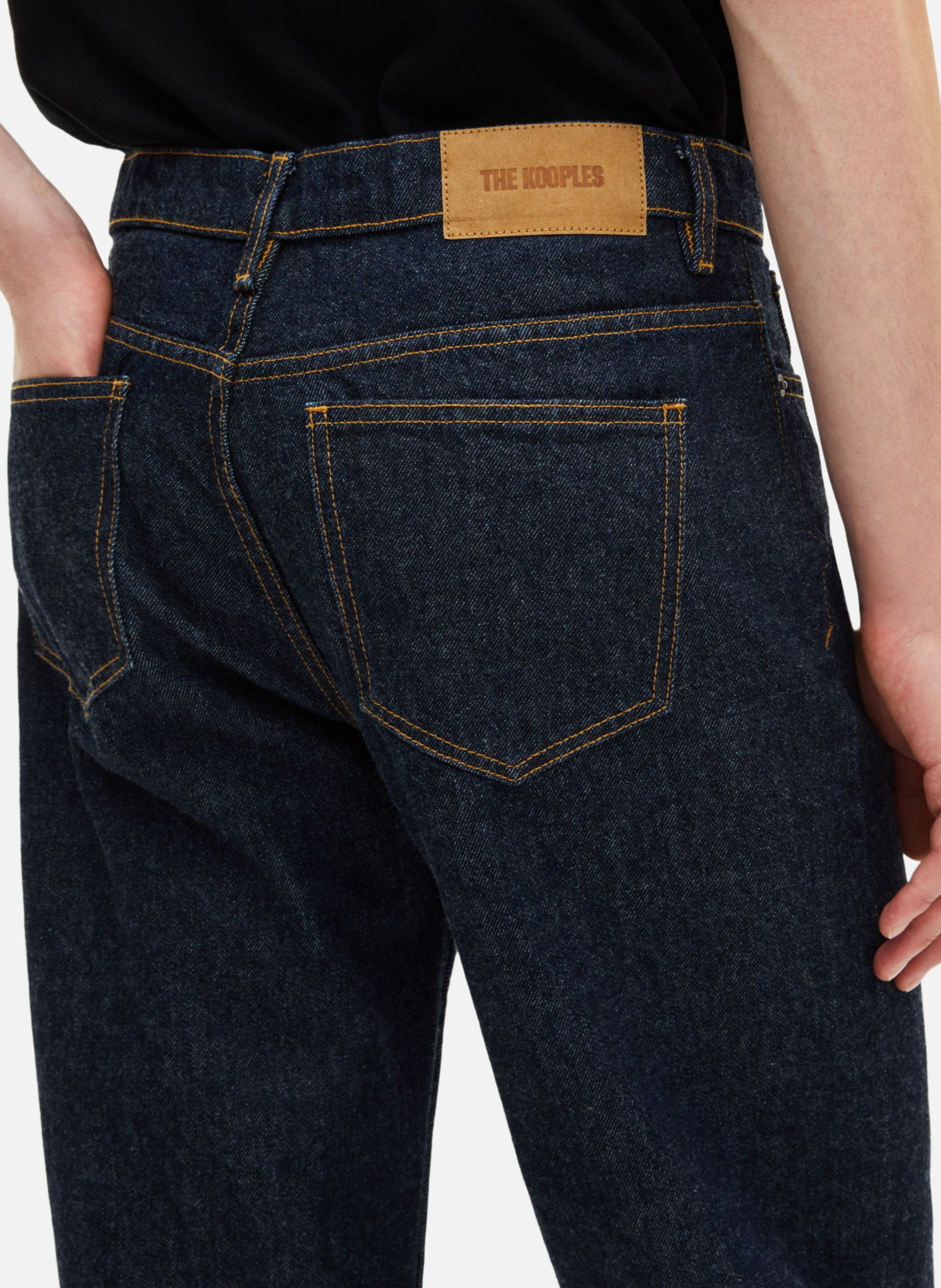 Jean droit brut Bleu