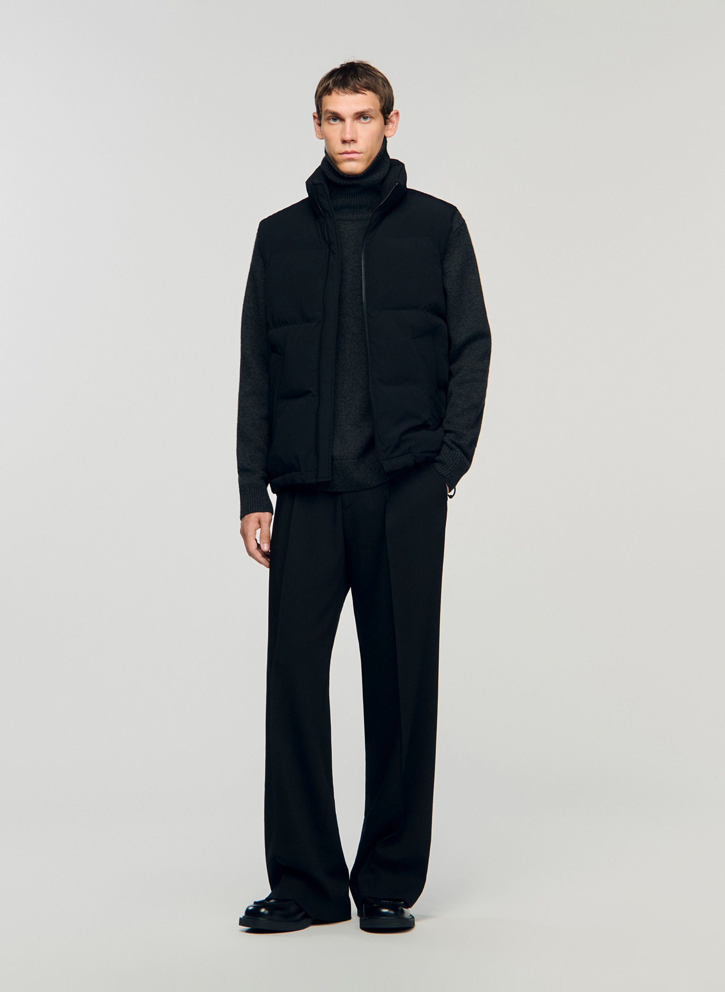 Doudoune col montant SANDRO Noir