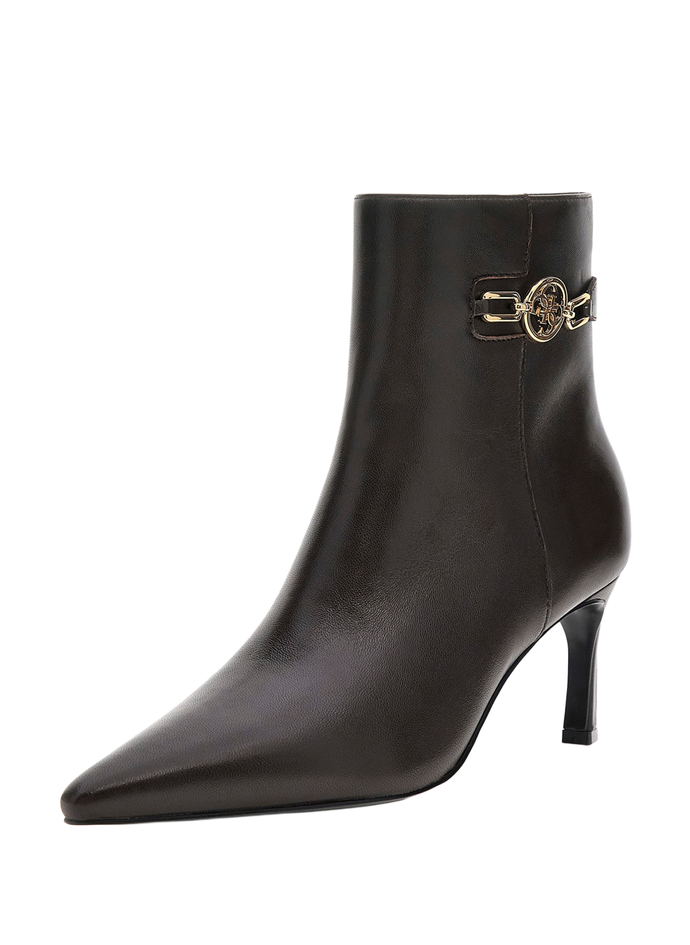 Paislie sheepskin leather ankle boots GUESS Brown