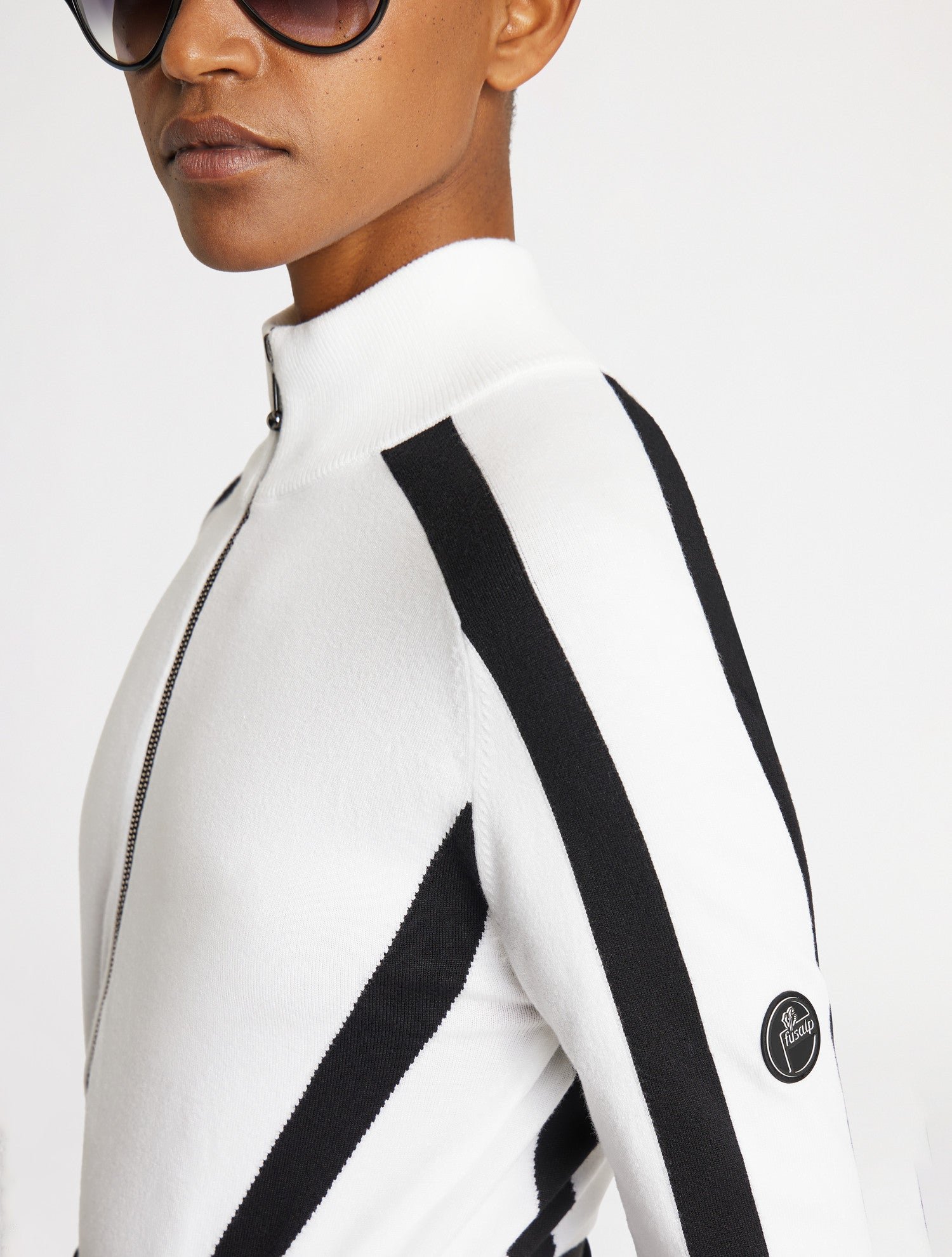 Pull virginie col montant coupe regular FUSALP Blanc