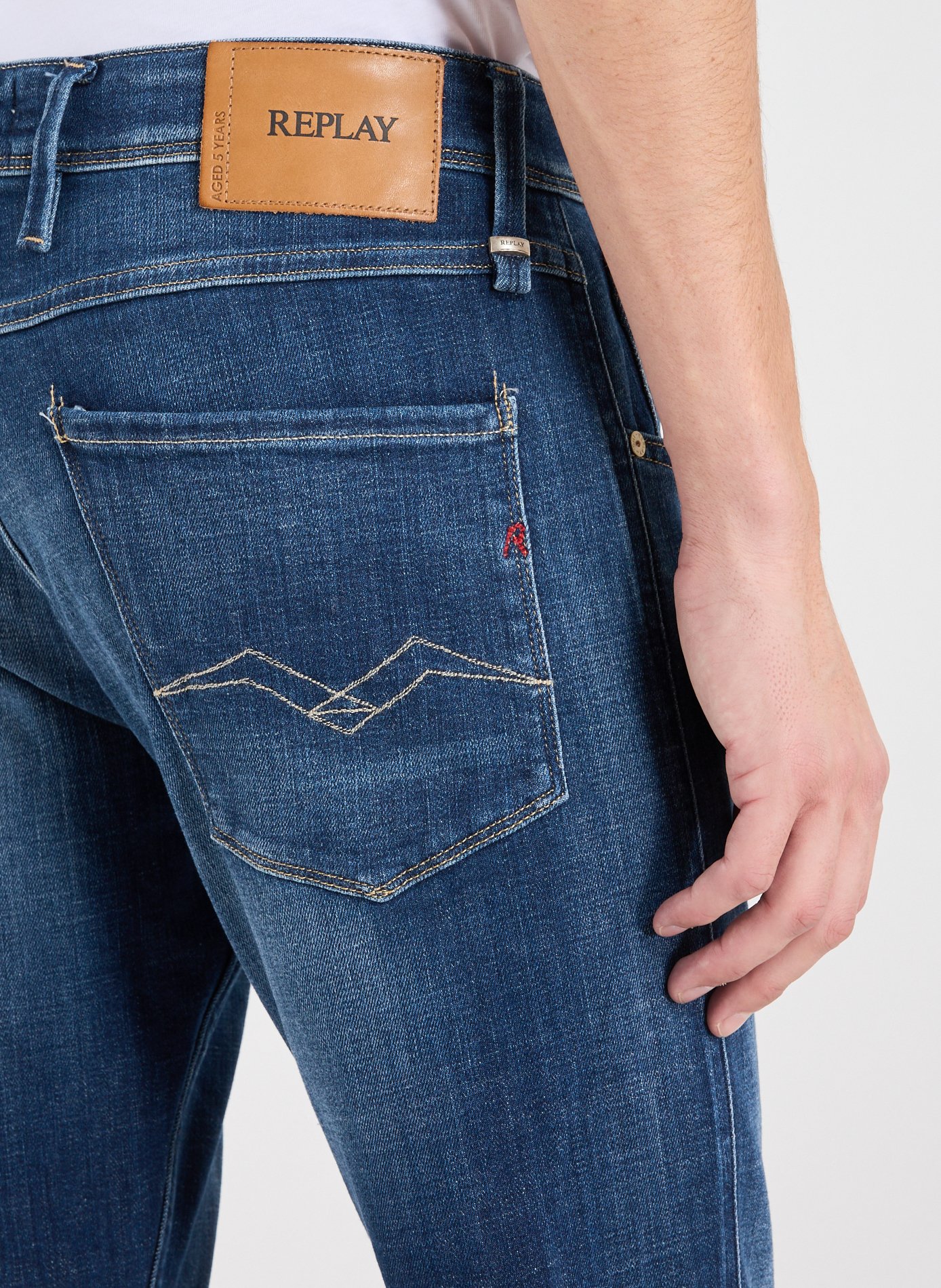 Jeans déchiré en coton mélangé REPLAY Bleu