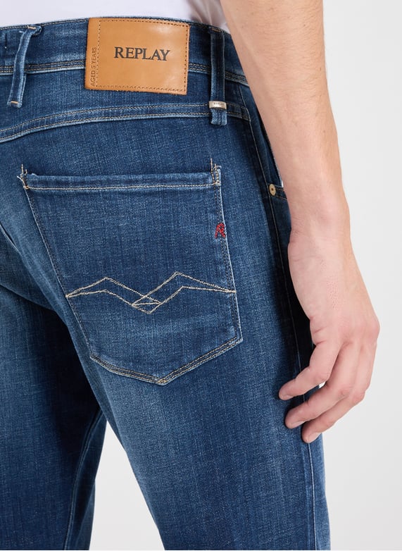 Jeans déchiré en coton mélangé | Bleu by REPLAY Jeans déchiré en coton mélangé Bleu