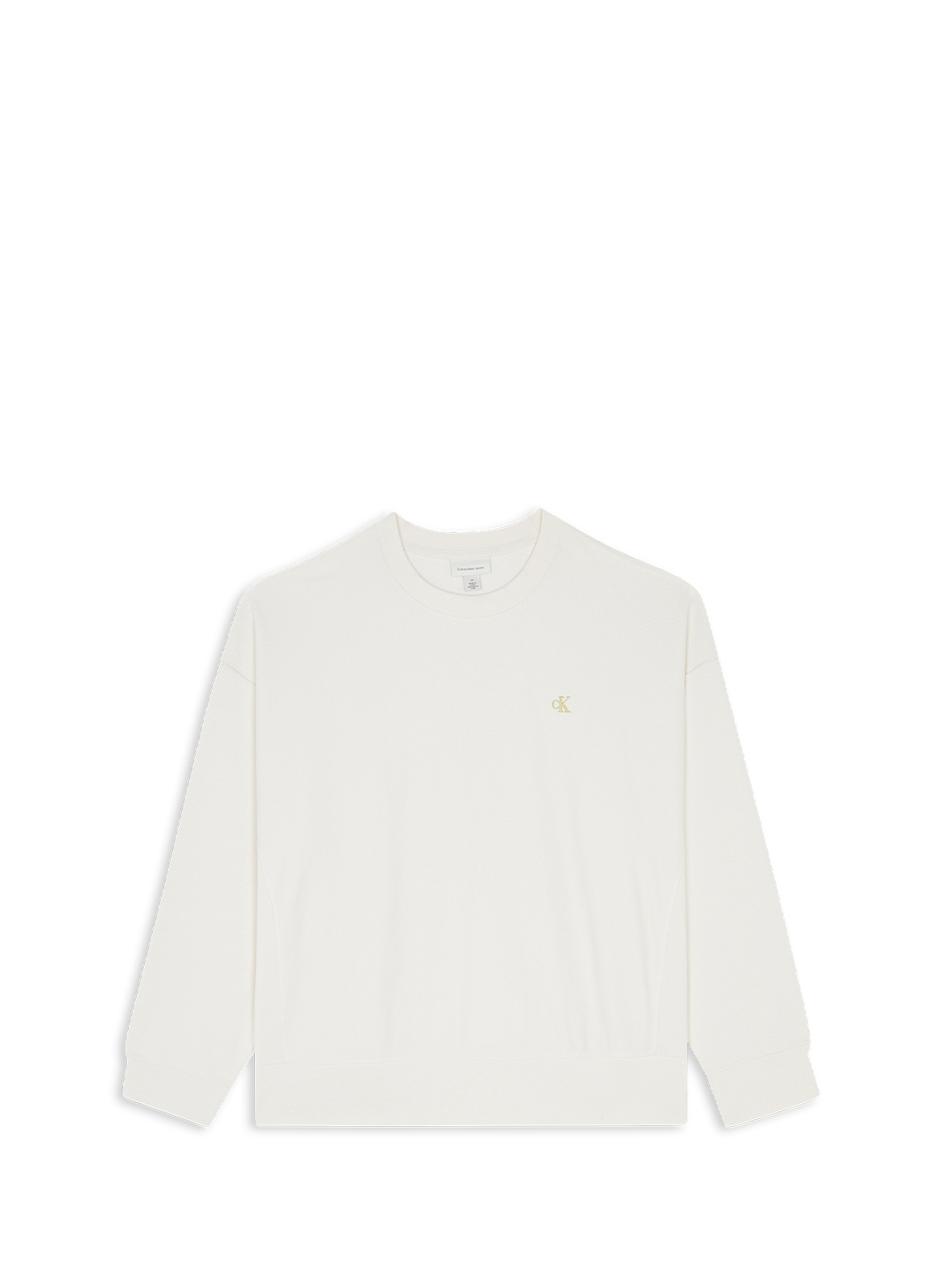 Sweatshirt oversize en tissu éponge de coton CALVIN KLEIN Blanc