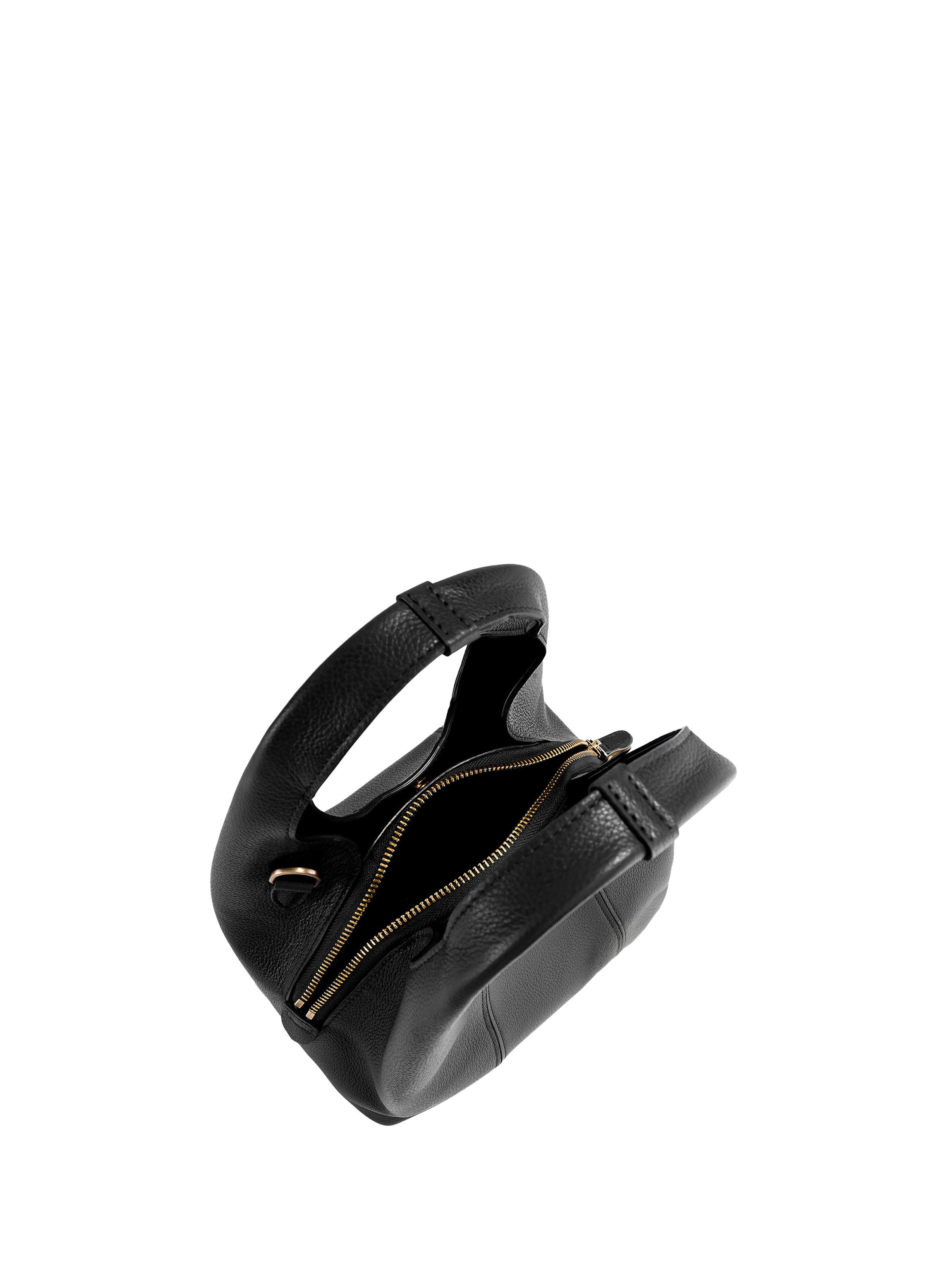 Petit sac à main juliette en cuir grainé LE TANNEUR Noir