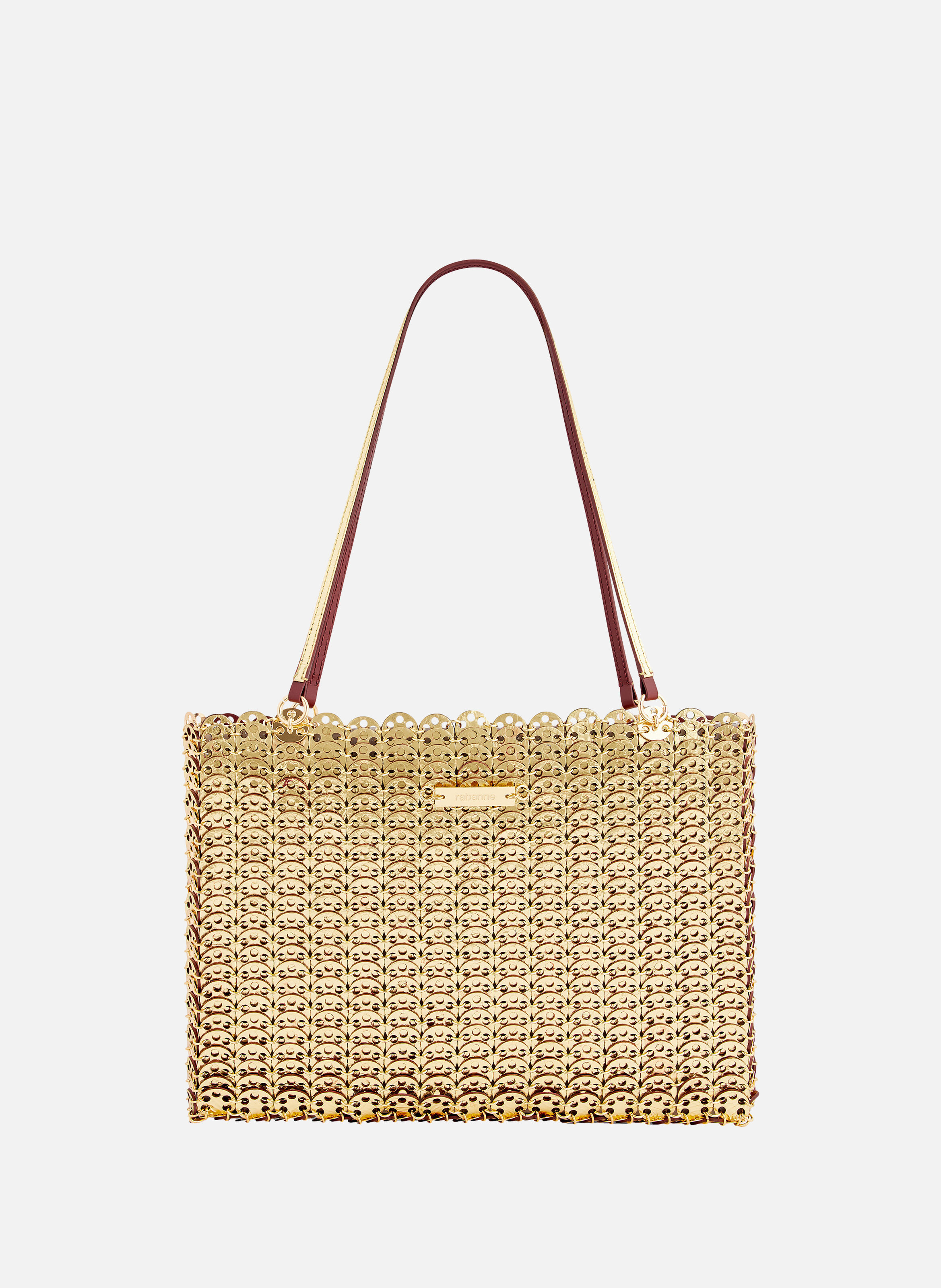 Sac flip 1969 en cuir réversible RABANNE Rouge