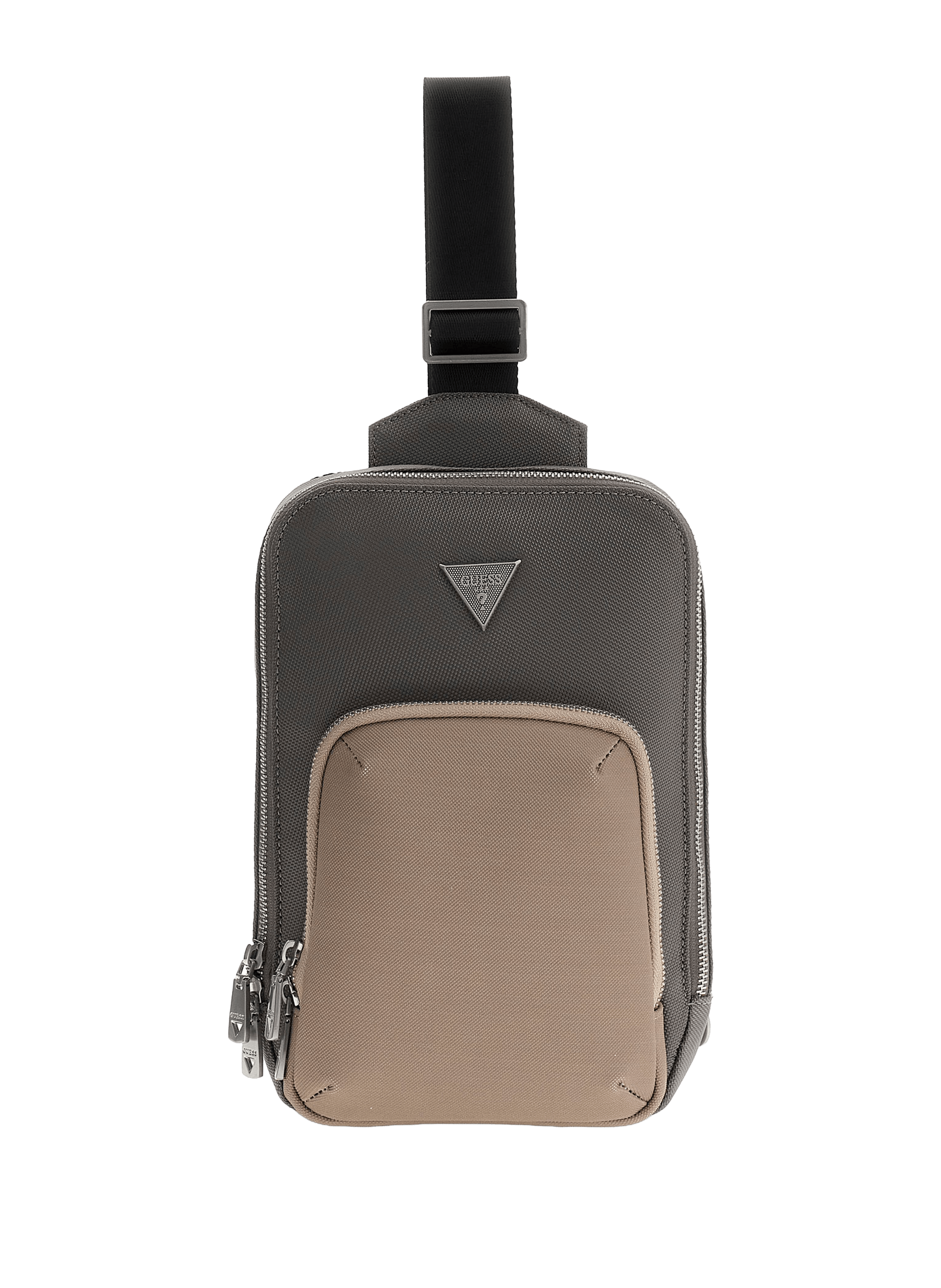 Faux leather shoulder bag GUESS Beige