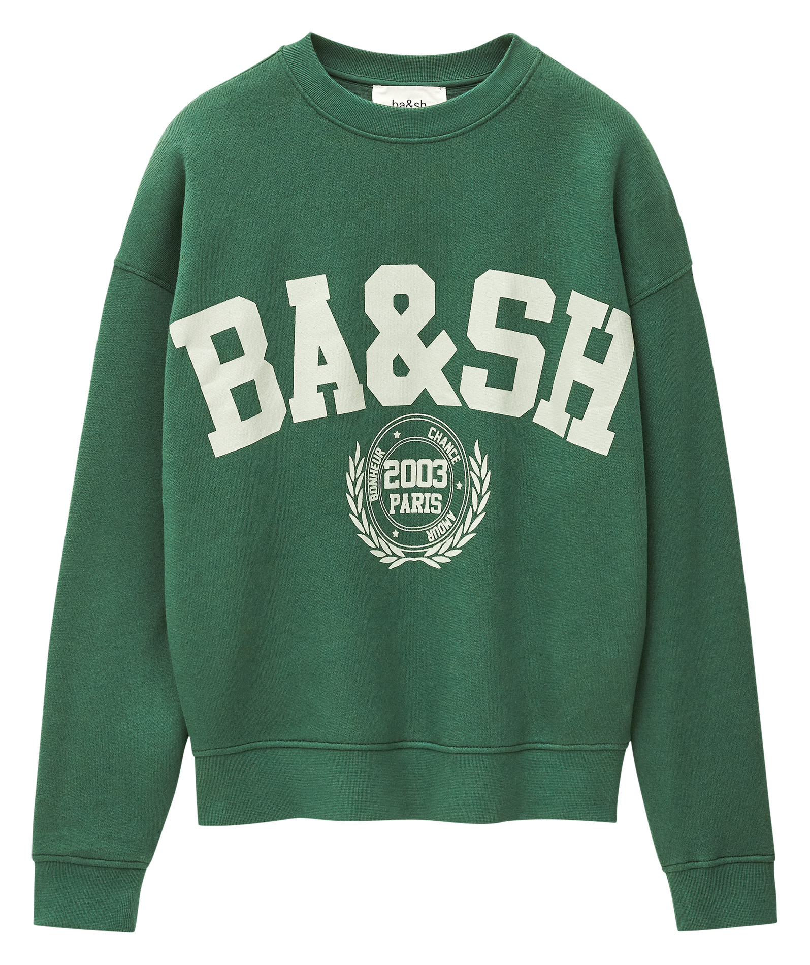 Sweat ample sérigraphié en coton mélangé fenja BA&SH Vert