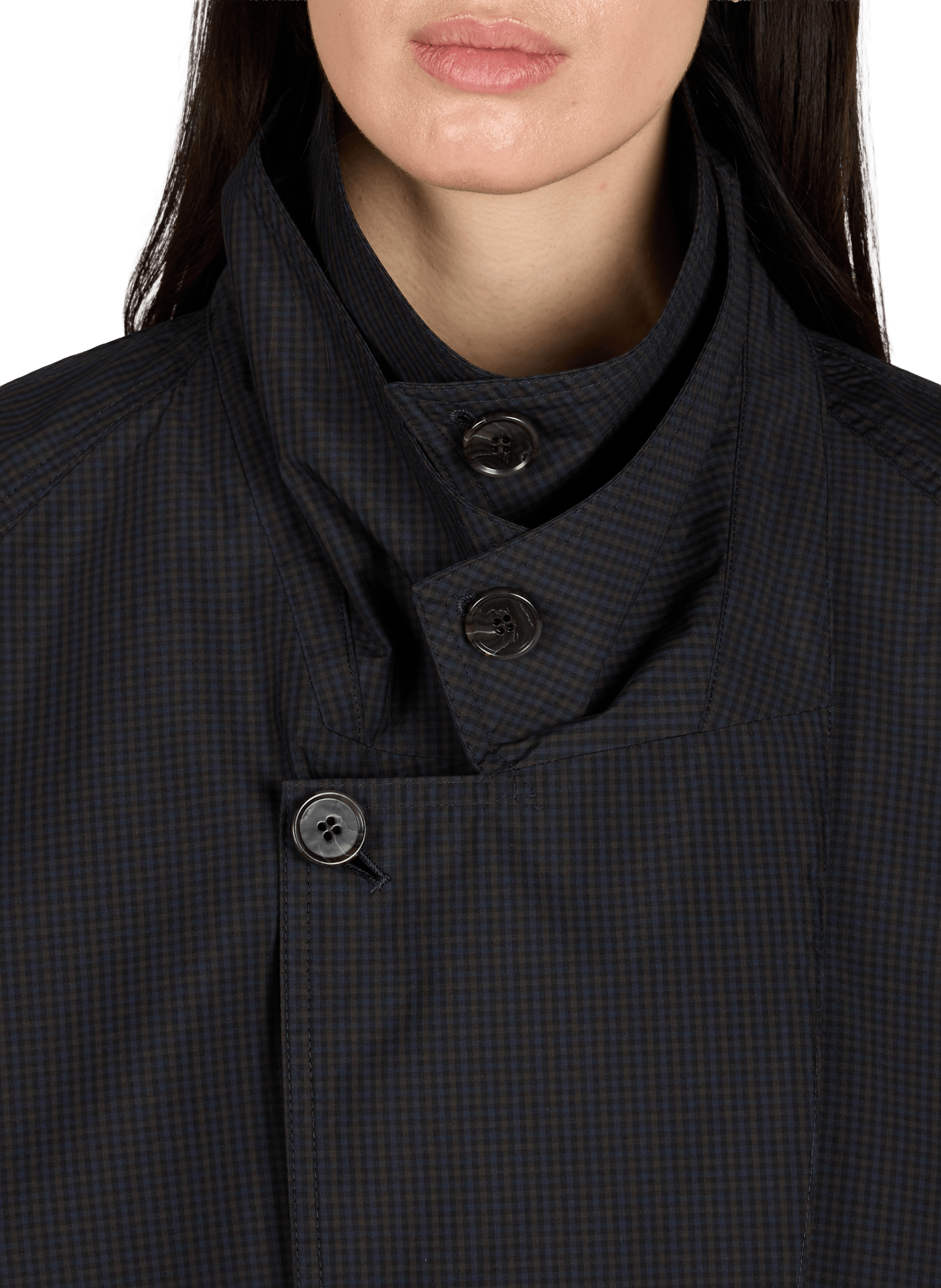 Printed cotton blend trench coat TIBI Blue