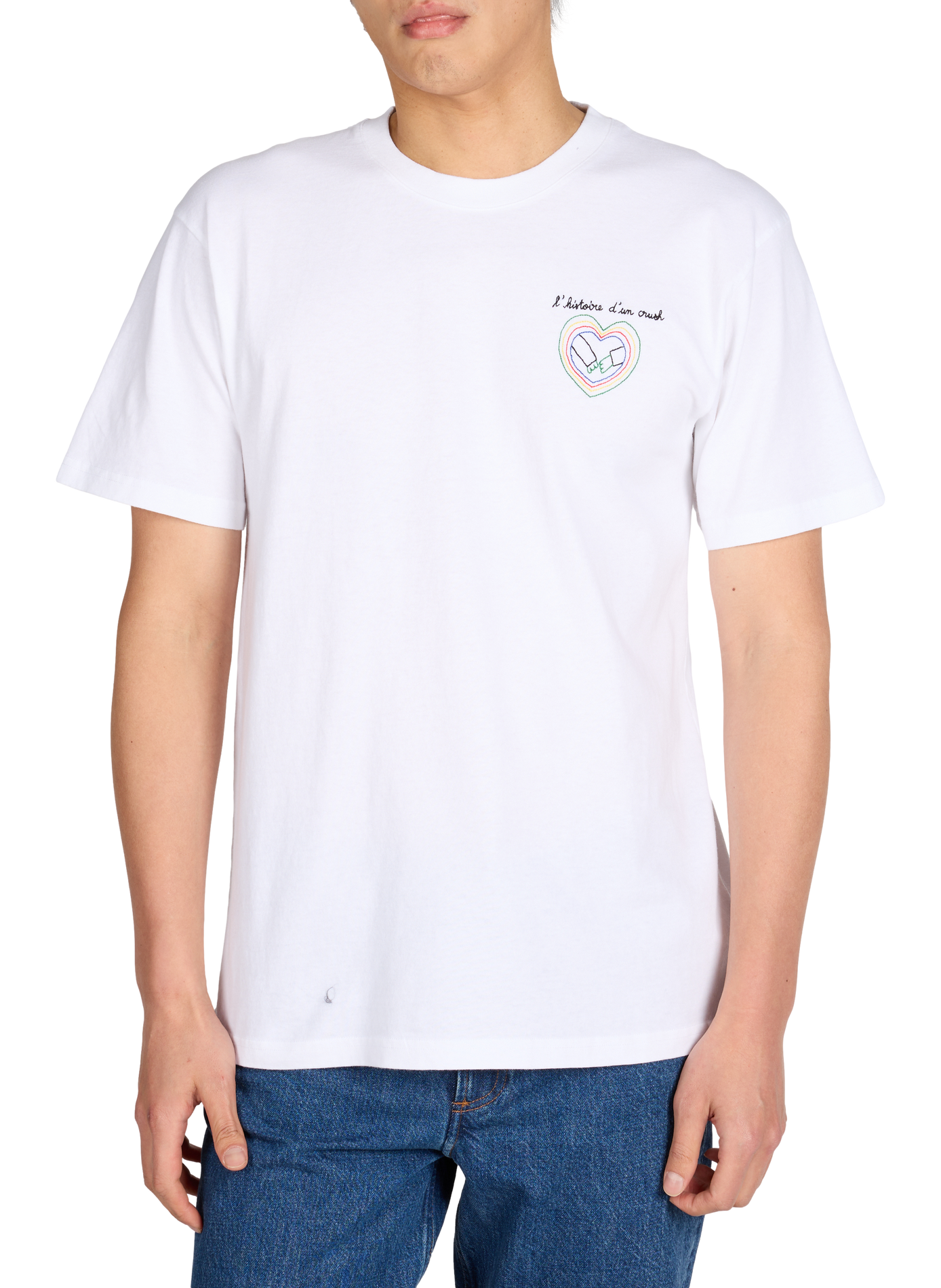 T-shirt Patureau brodé en coton biologique MAISON LABICHE Blanc