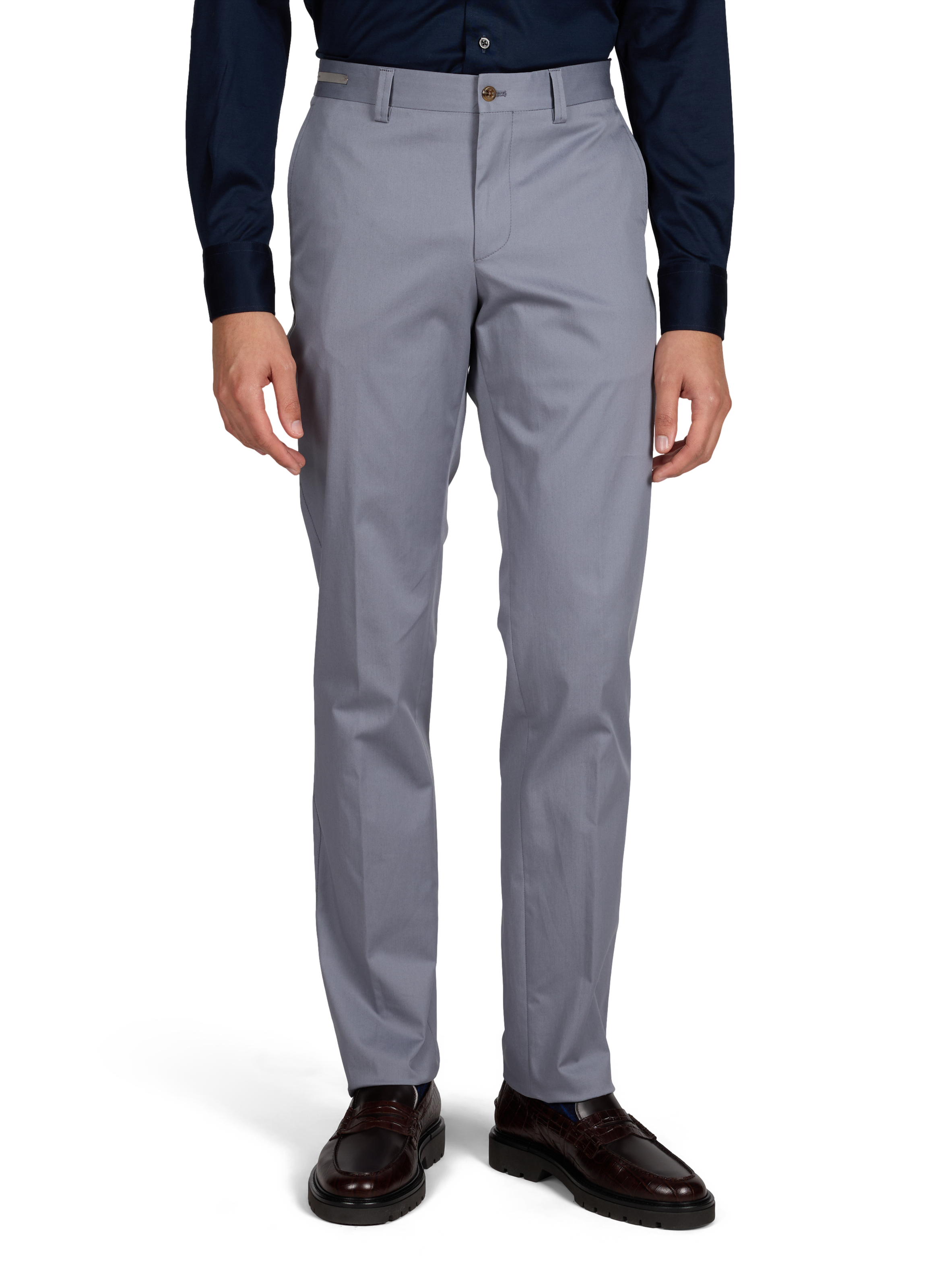 Pantalon slim en coton mélangé CORNELIANI Beige