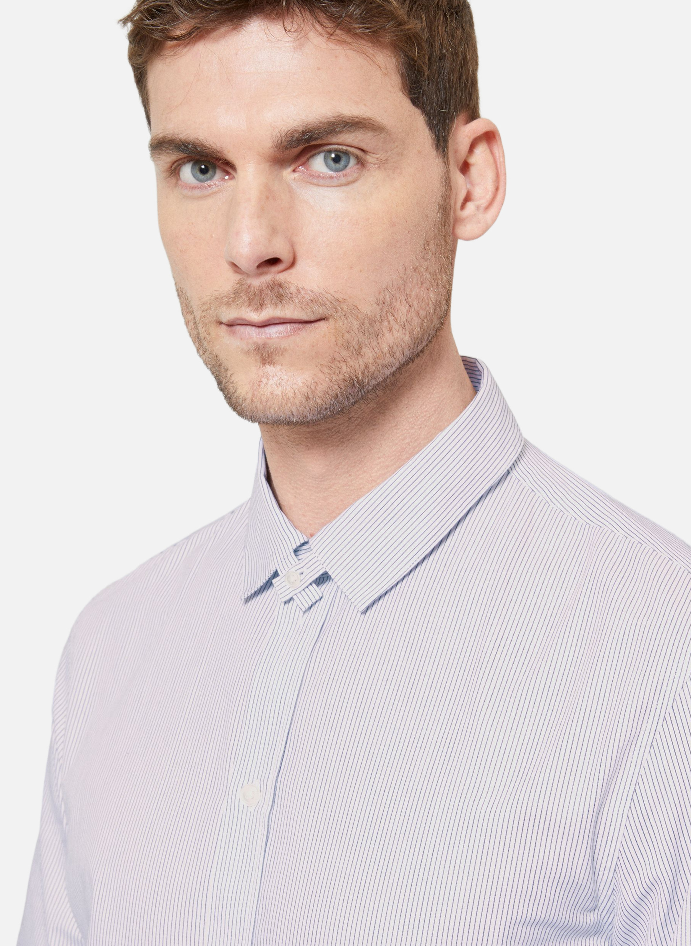 Chemise col à bride rayée THE KOOPLES Blanc