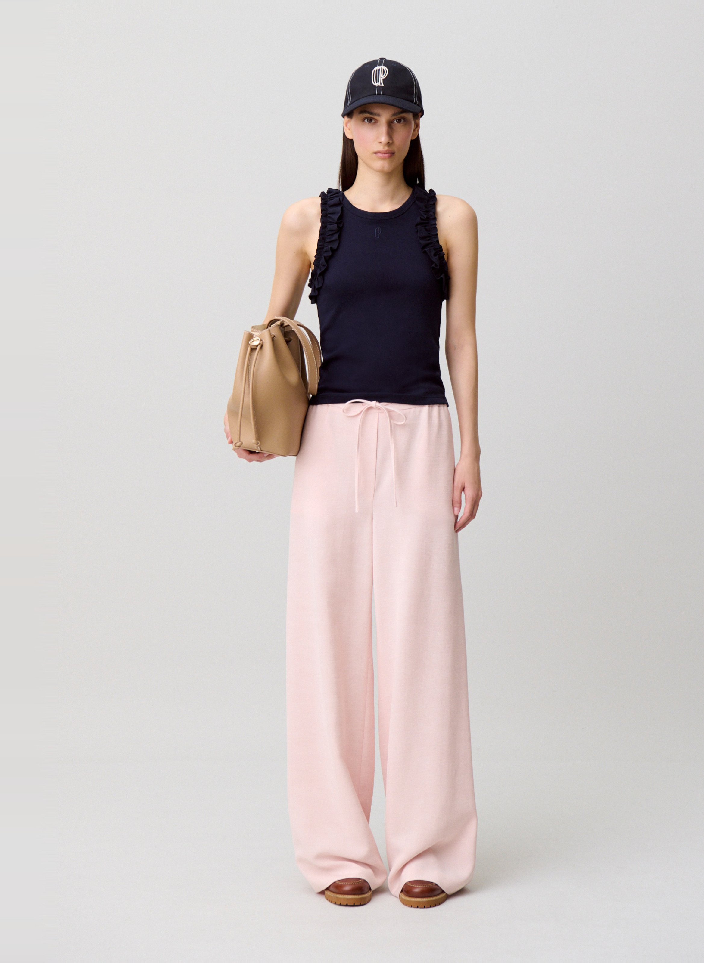 Pantalon large CLAUDIE PIERLOT Rose