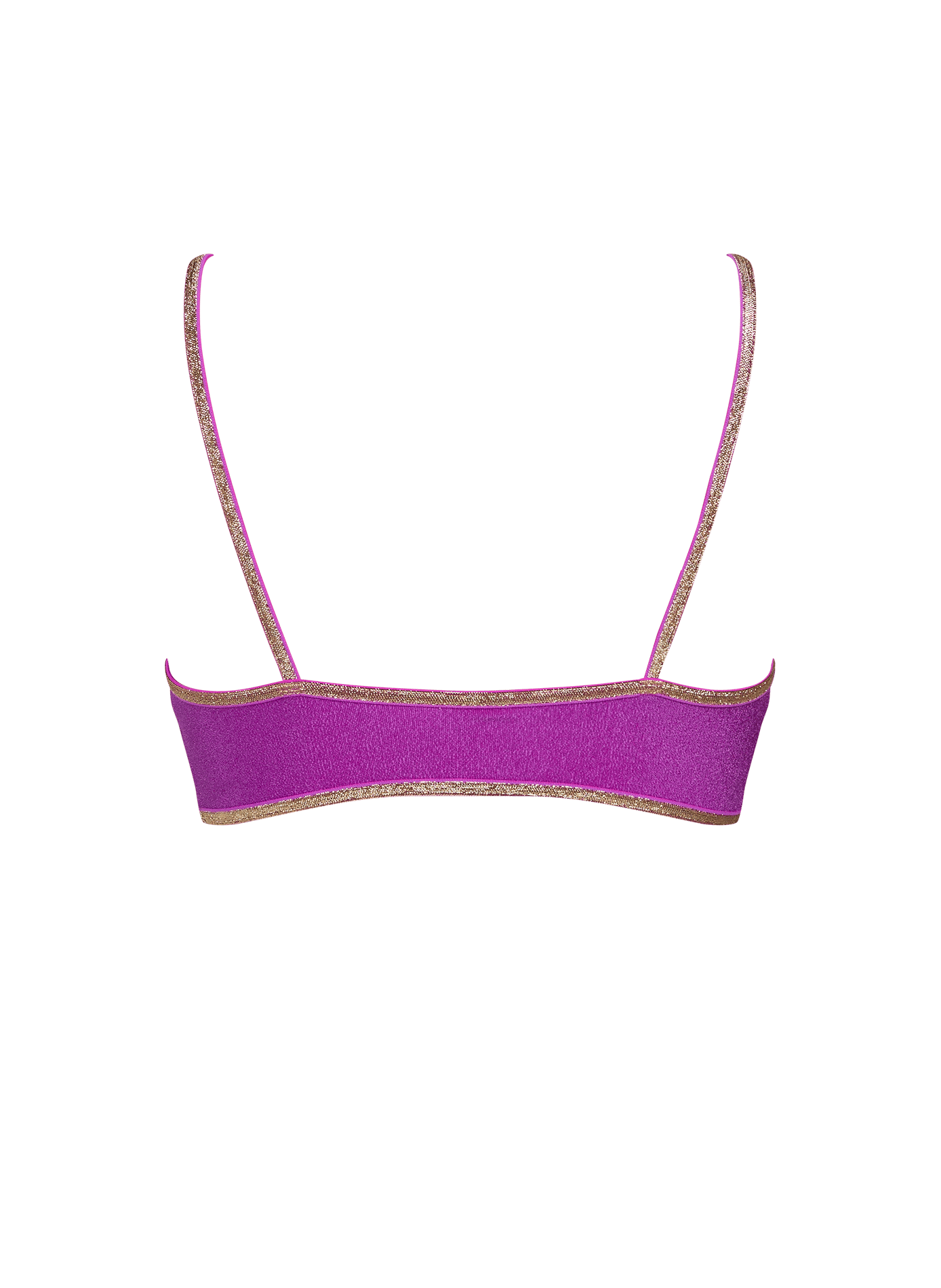 Textured bralette with gold trim LA NOUVELLE Purple