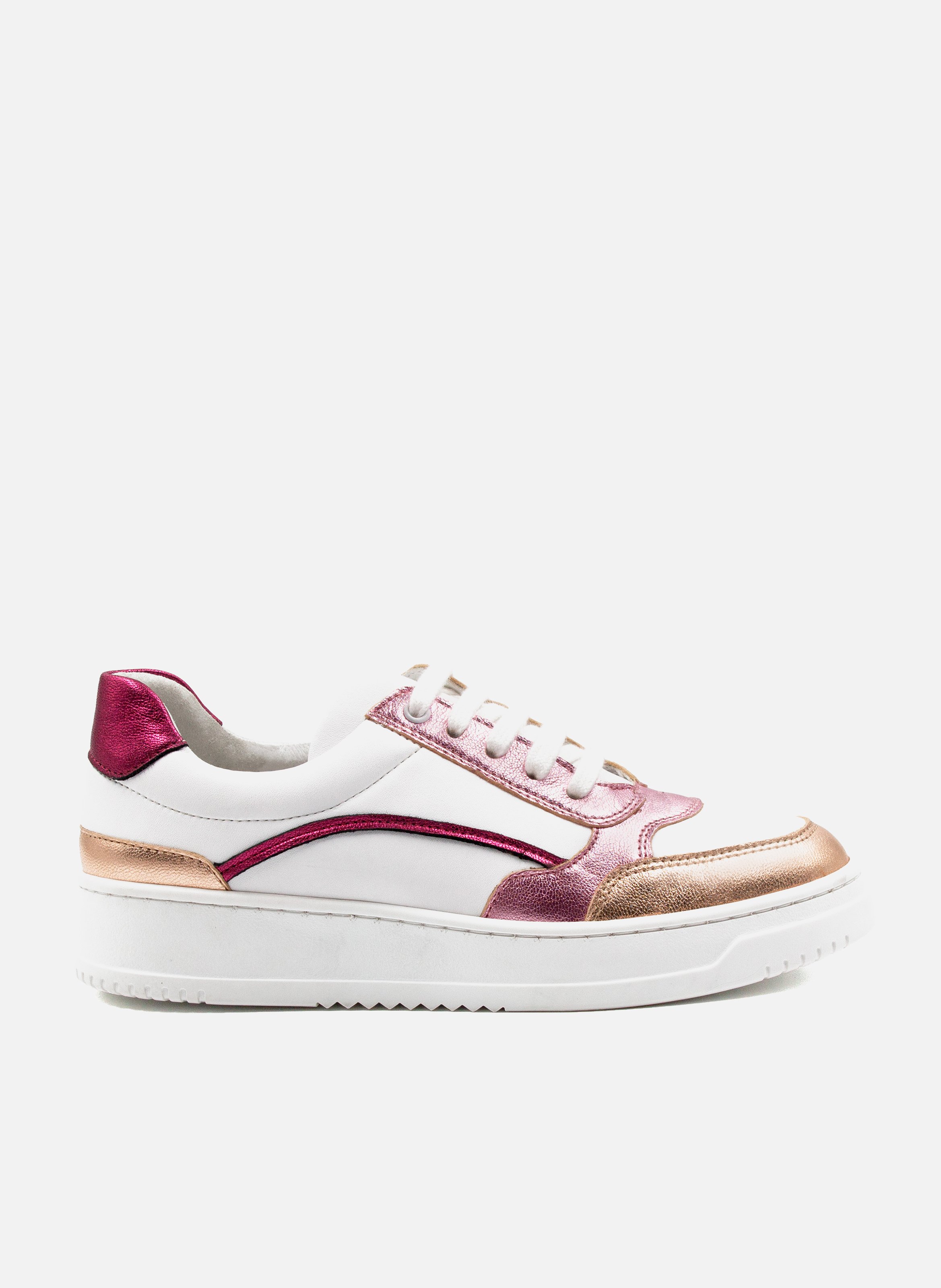 Vintage leren sneakers JULES & JENN Wit