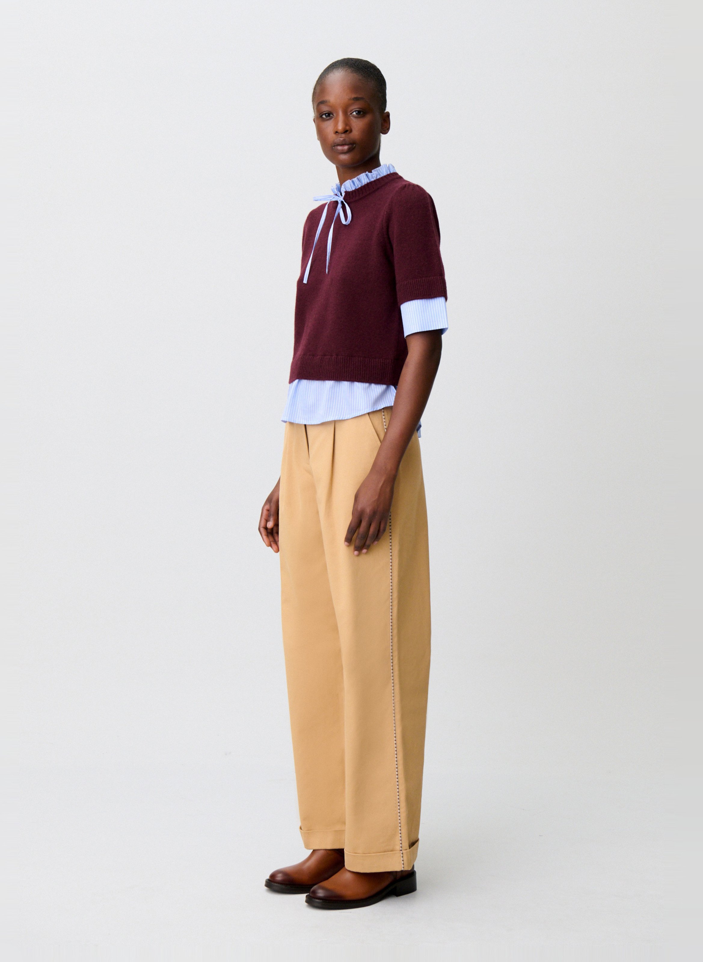Pull droit en laine CLAUDIE PIERLOT Violet