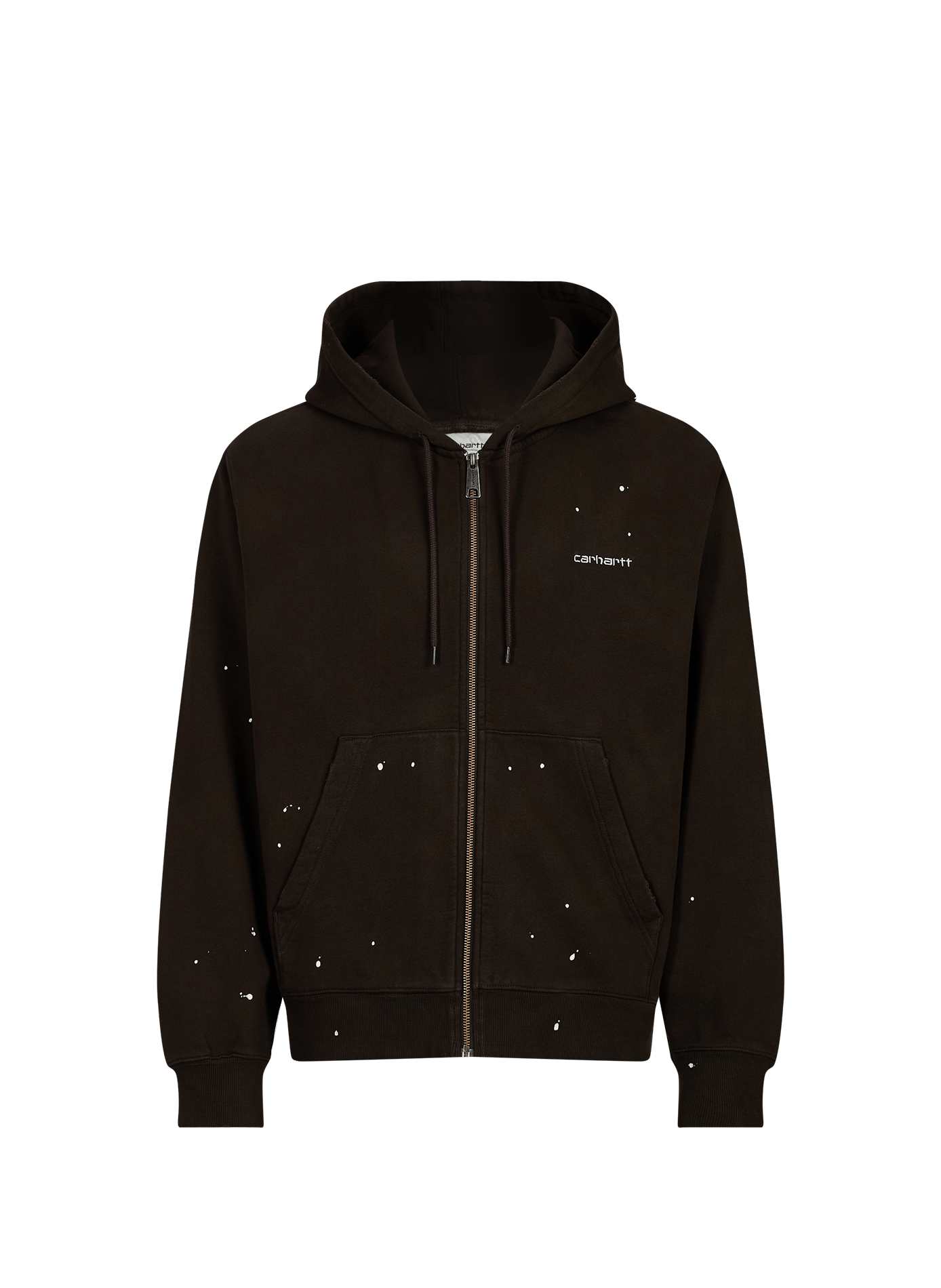 Oversized cotton embroidered hoodie CARHARTT WIP Brown