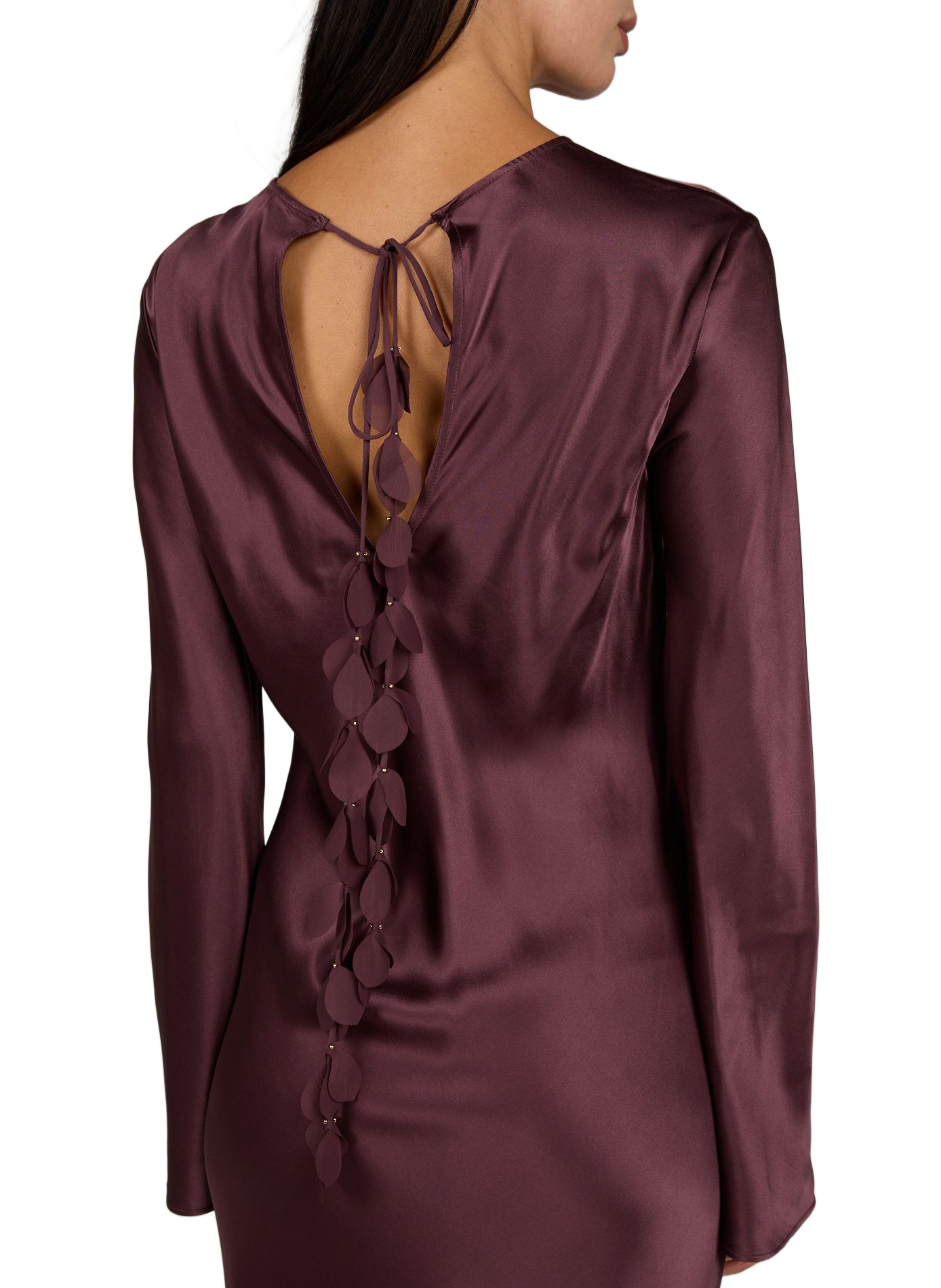 Robe longue Parisa à manches évasées en soie BY MALENE BIRGER Rouge