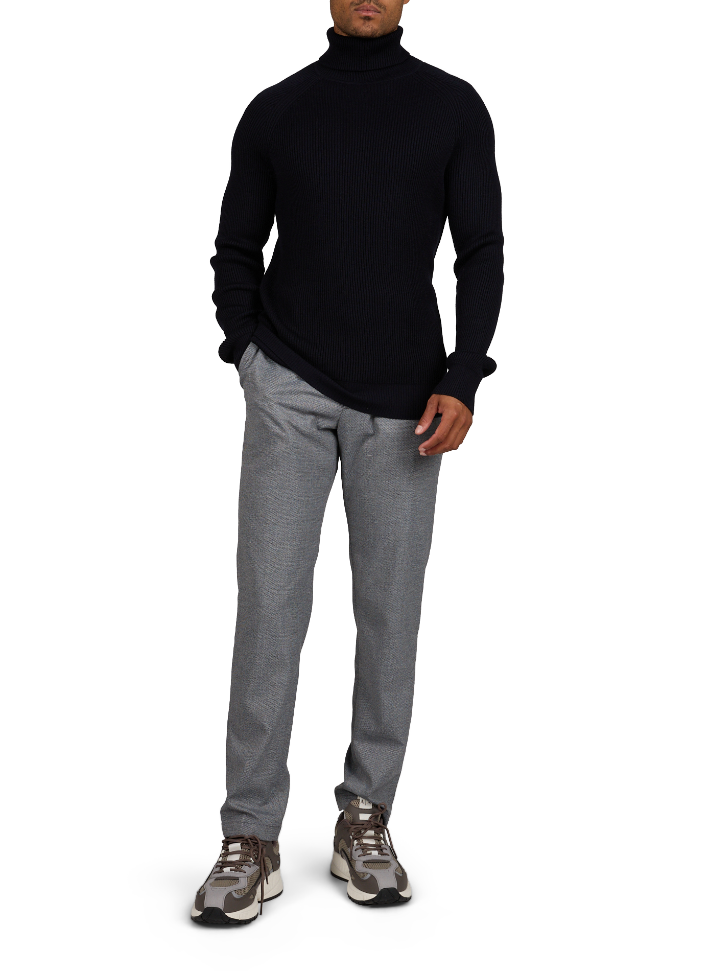 Ribbed wool-blend jumper STRELLSON Blue
