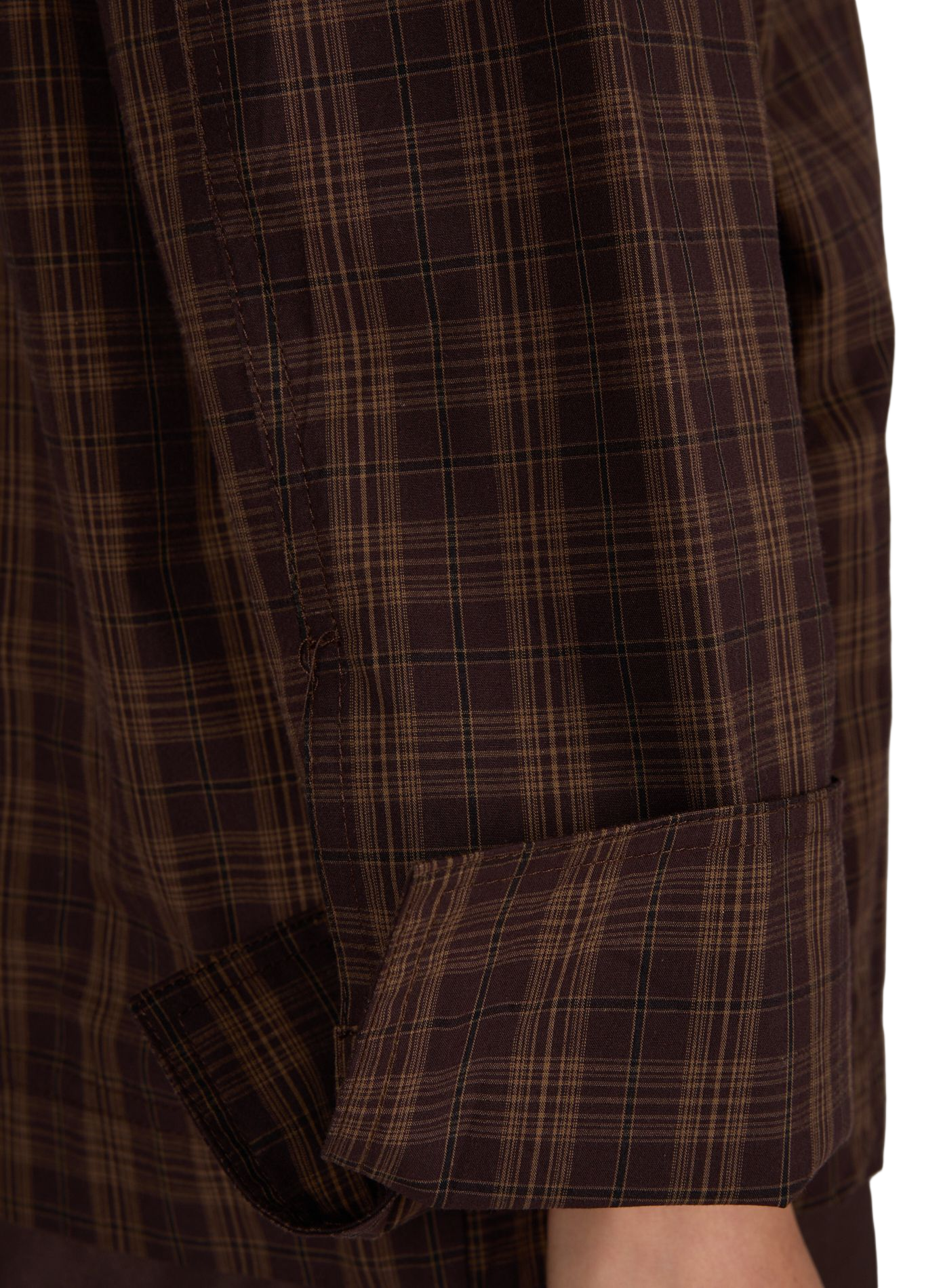 Bluse ROURONA mit Baumwollschal ROUGE EDIT Braun