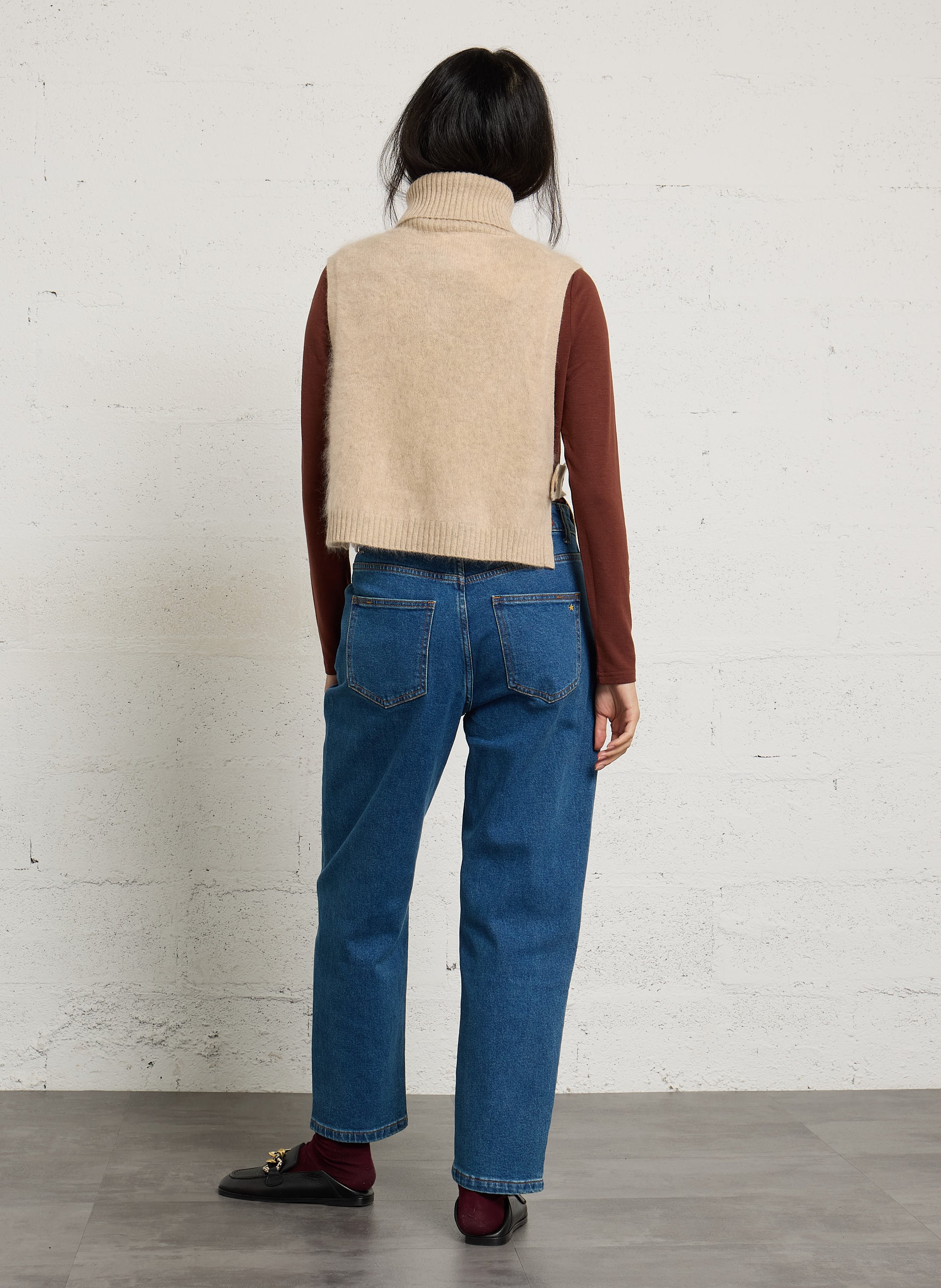 Pull droit en laine reine MAISON 123 Gris