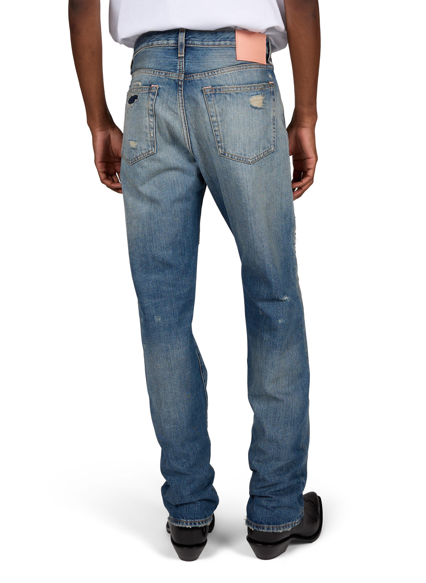 Jean droit en coton 1966M ACNE STUDIOS Bleu