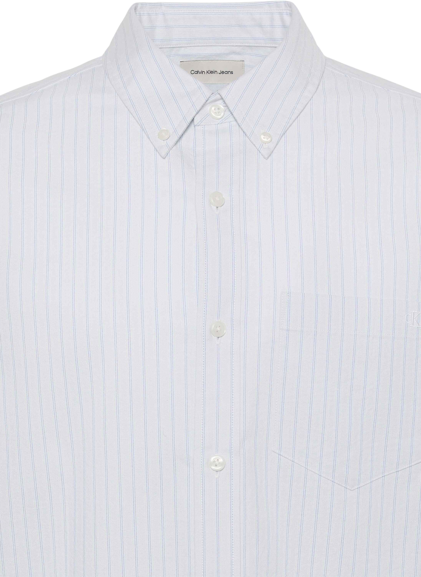 Straight cotton blend Shirt | Blue CALVIN KLEIN Men