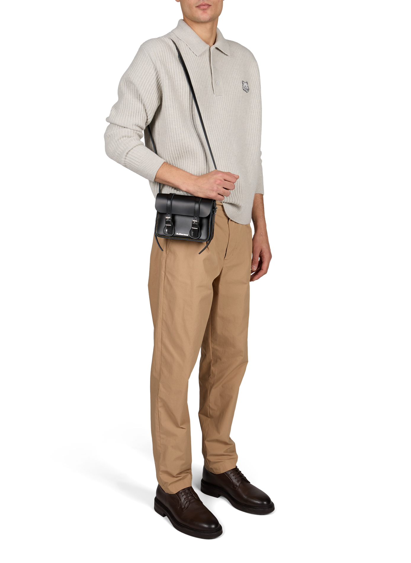Tas 7" leren aktetas zwart Kiev DR. MARTENS Zwart