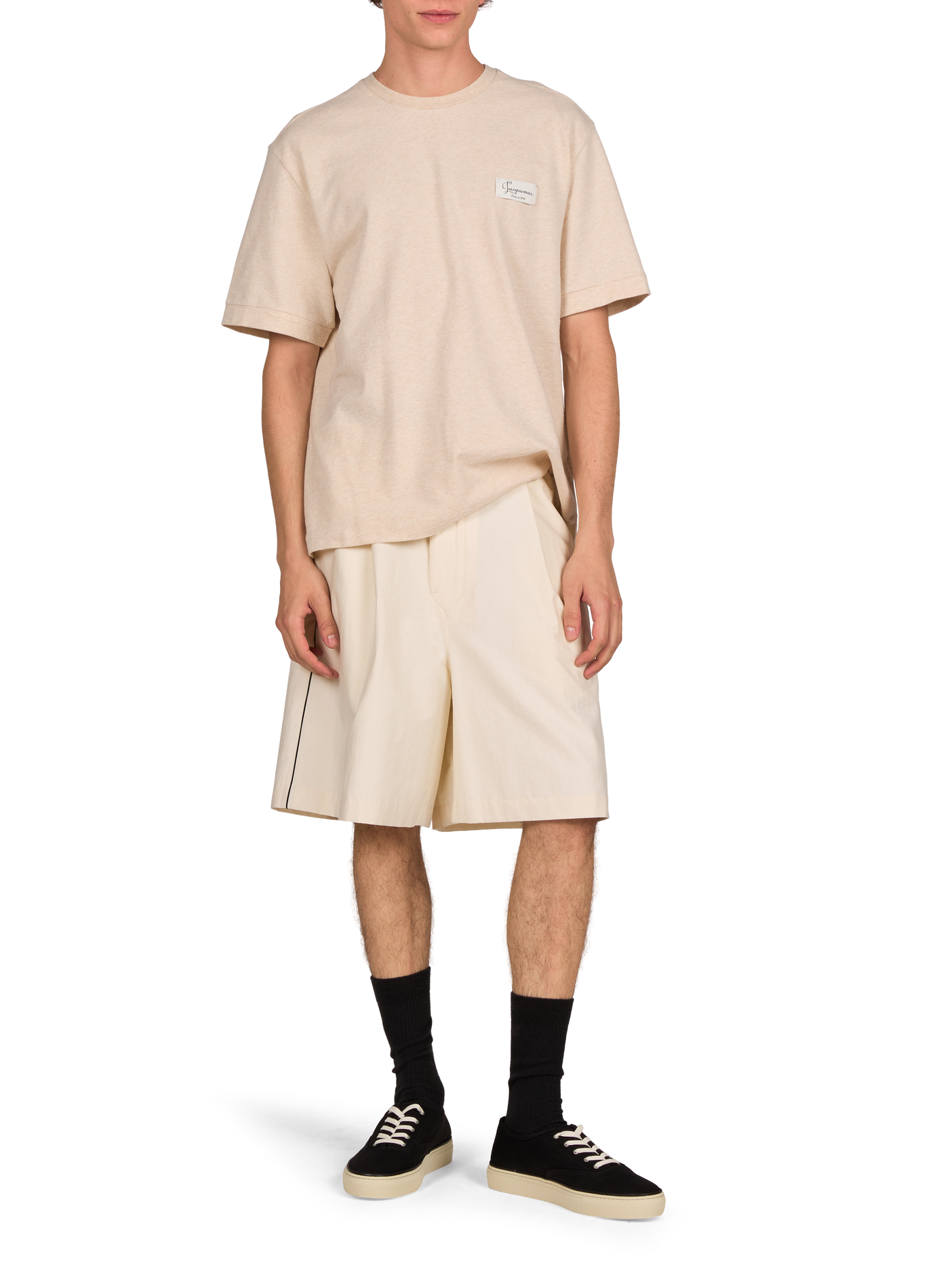 Le Montaigne cotton T-shirt JACQUEMUS Beige