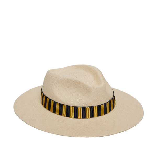 Maison Michel Rico Natural Straw Fedora Hat In Neutral