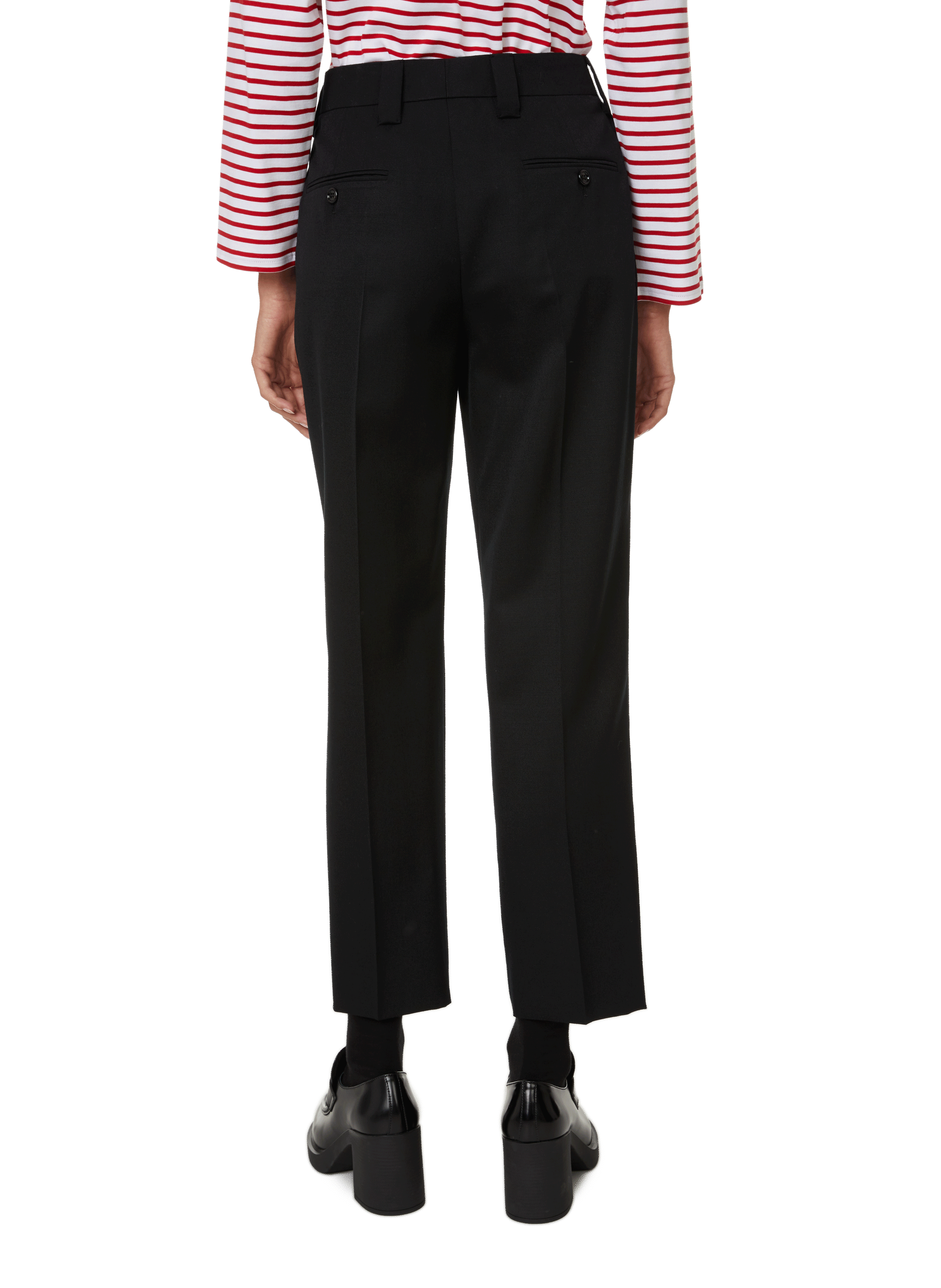 Wool trousers PRADA Black