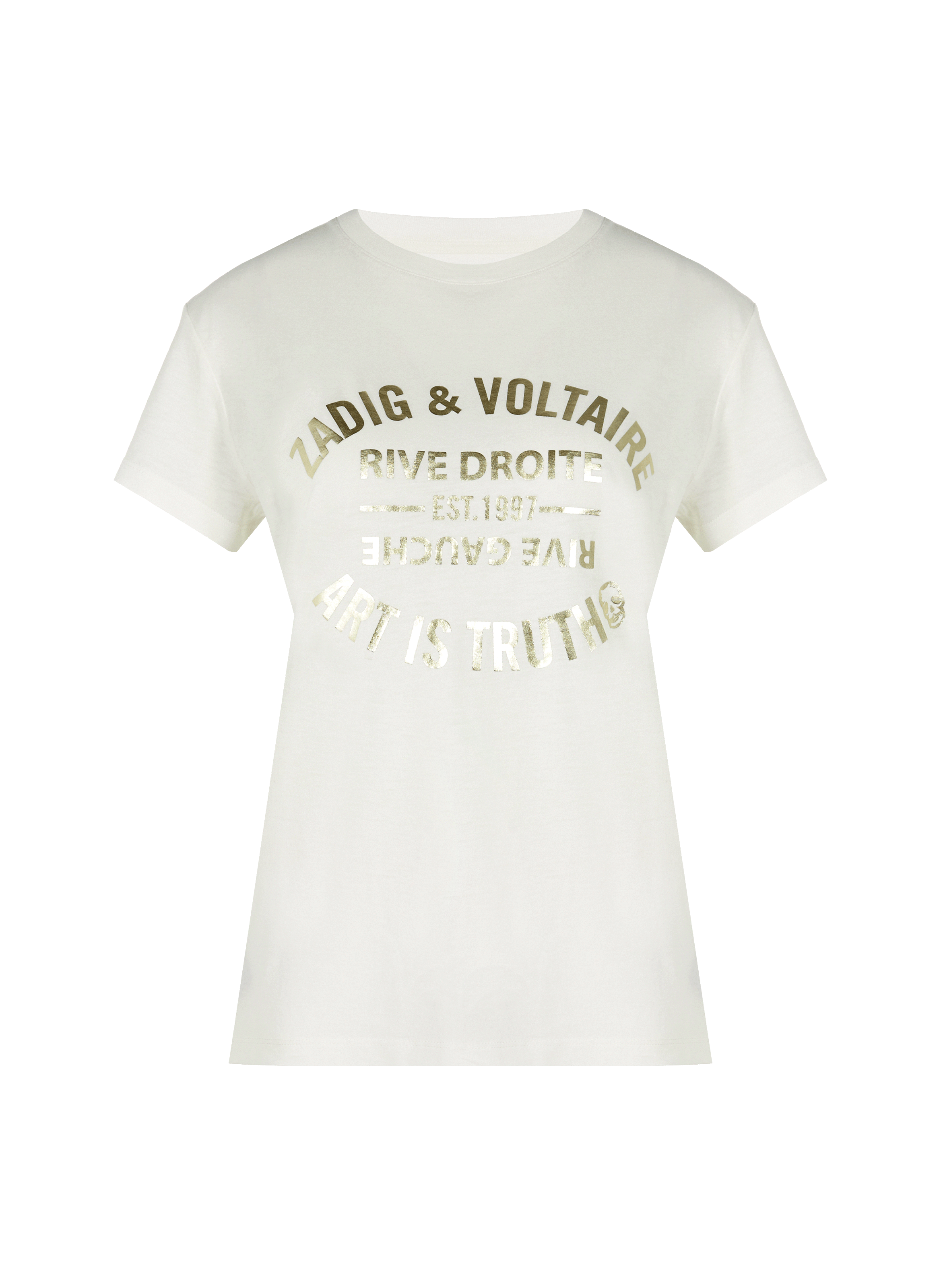 WALK BLASON FOIL COTTON TSHIRT ZADIG&VOLTAIRE for WOMEN