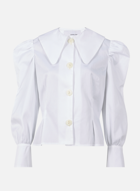 Cotton poplin blouse WhiteSALUT BEAUTÉ 