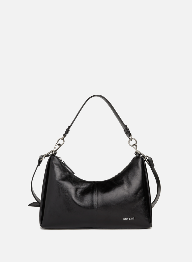 NAT & NIN metallic leather handbag