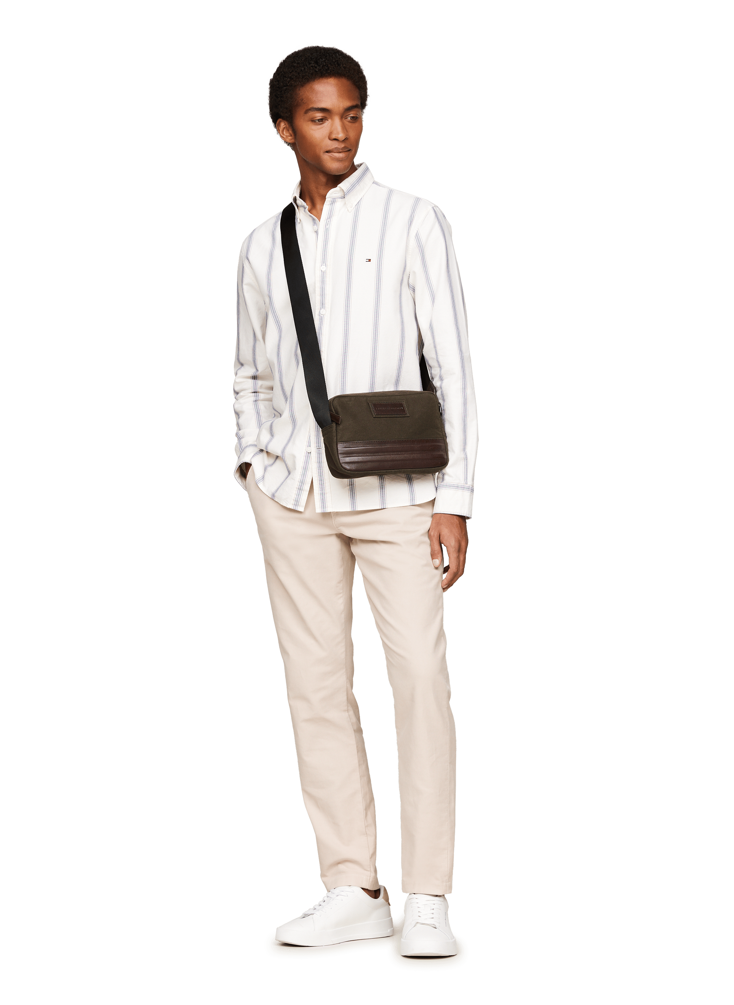 Sac à bandoulière en coton  TOMMY HILFIGER Vert