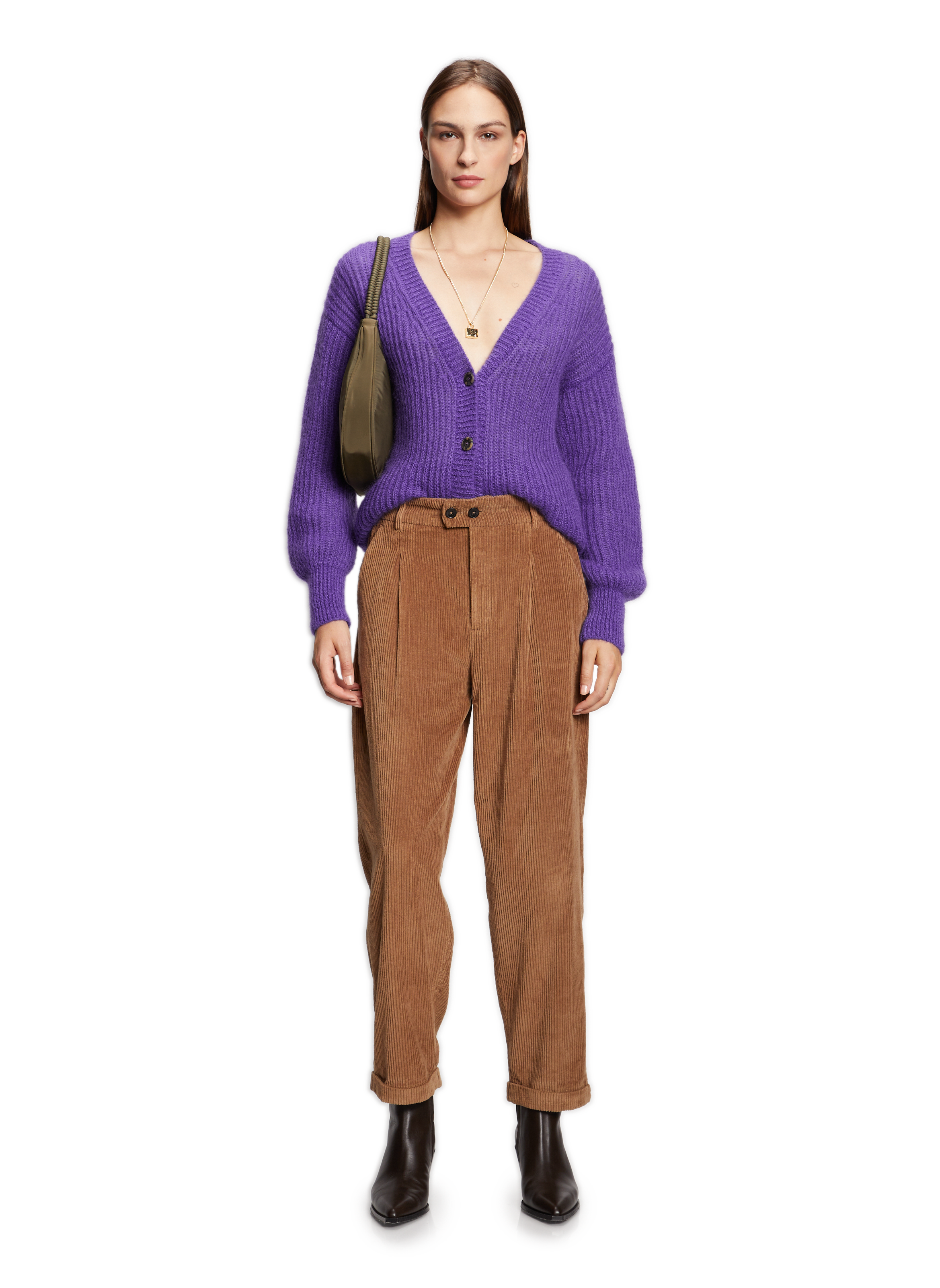 Nylon handbag AU PRINTEMPS PARIS Khaki