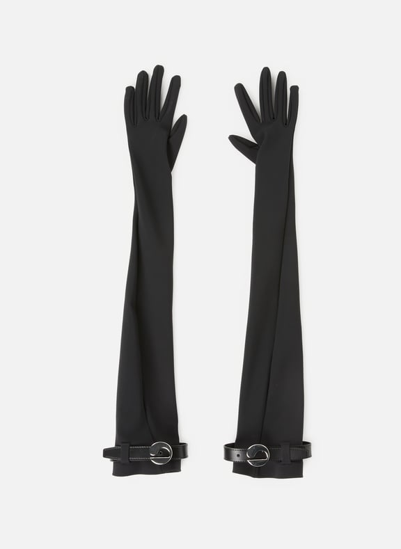 Gants en jersey avec ceinture et logo Noir by COPERNI COPERNI Gants en jersey avec ceinture et logo Noir